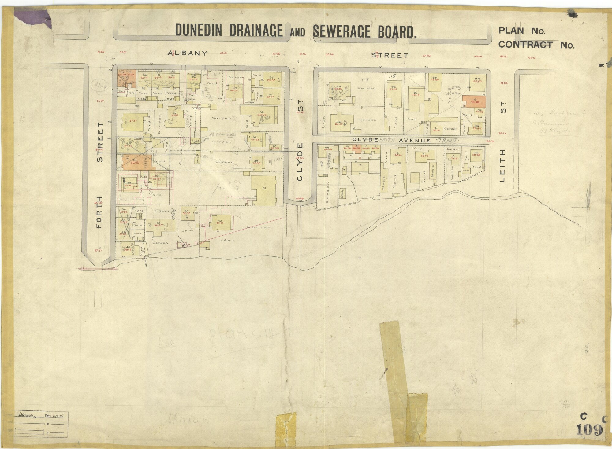 Dunedin Drainage &amp; Sewerage Board House Connection Plan S109C