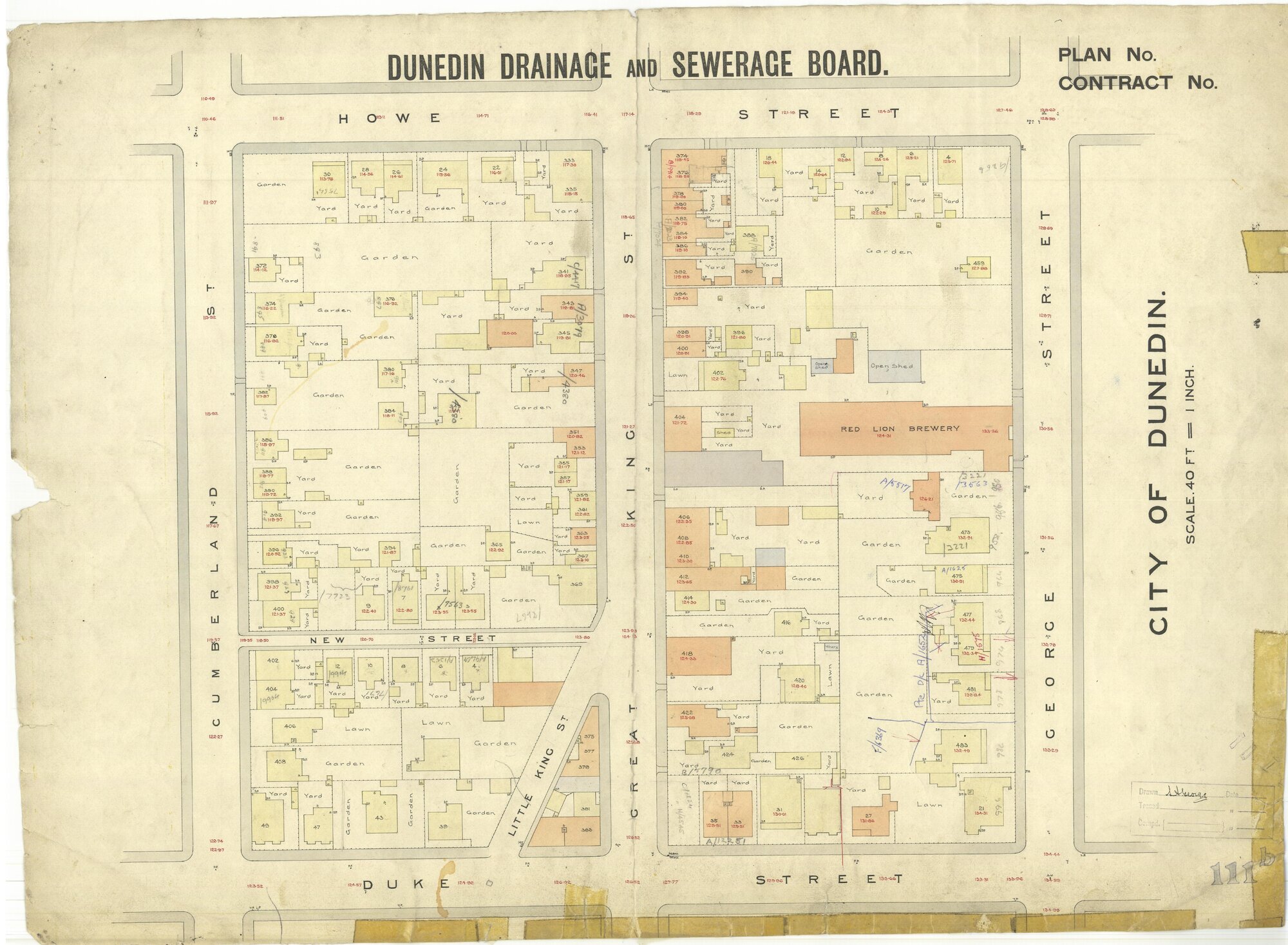 Dunedin Drainage &amp; Sewerage Board House Connection Plan S111B