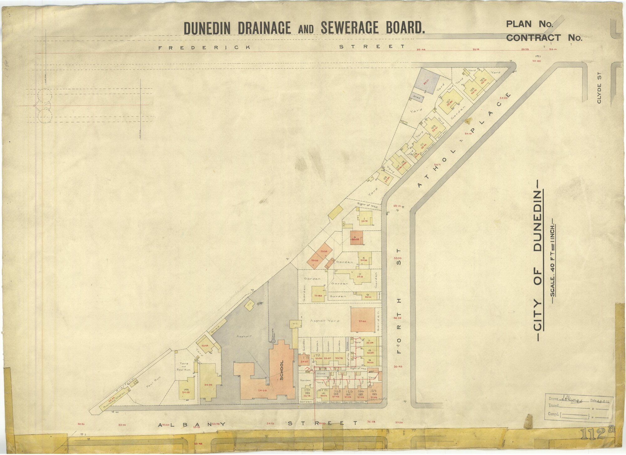 Dunedin Drainage &amp; Sewerage Board House Connection Plan S112A