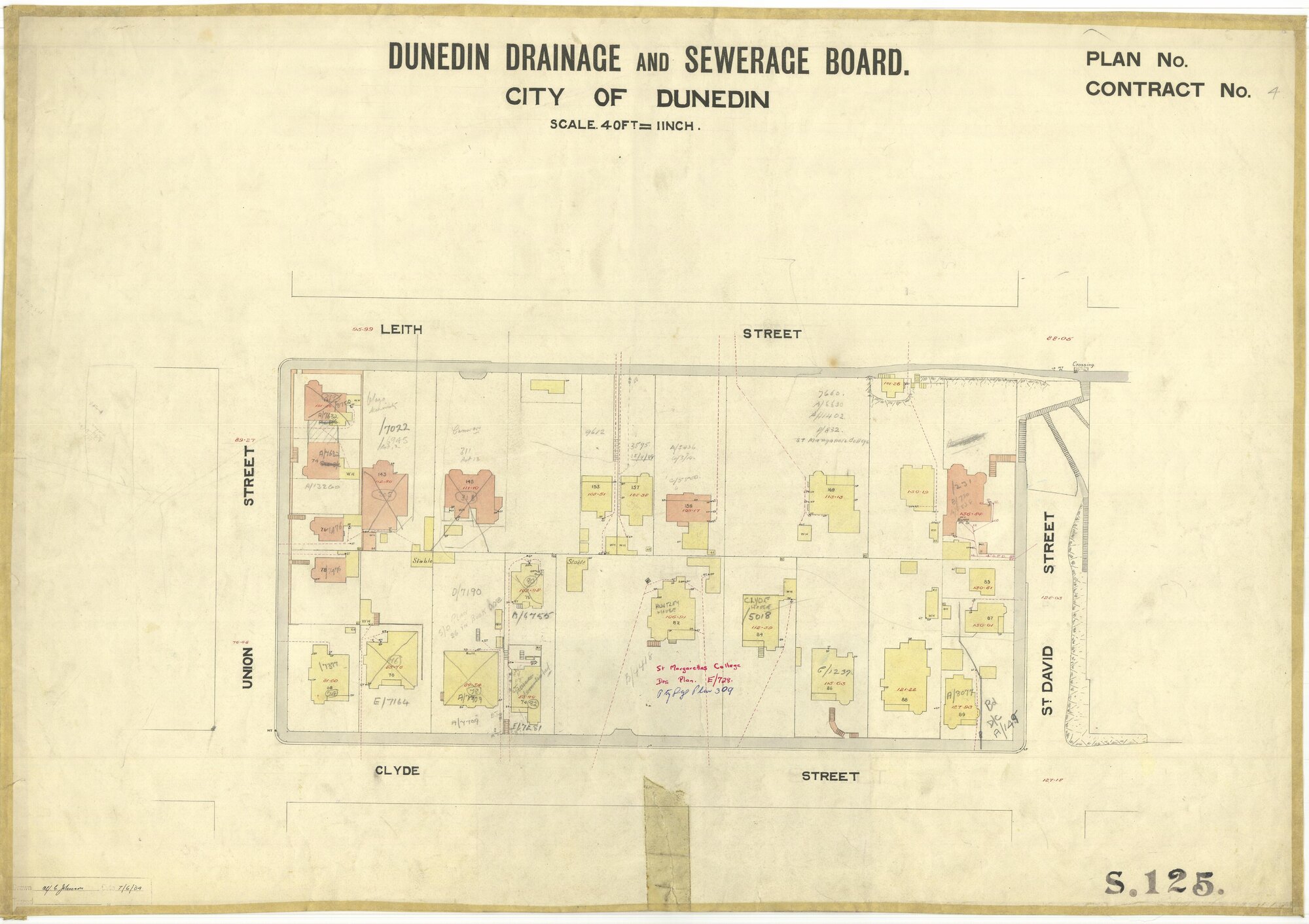 Dunedin Drainage &amp; Sewerage Board House Connection Plan S125