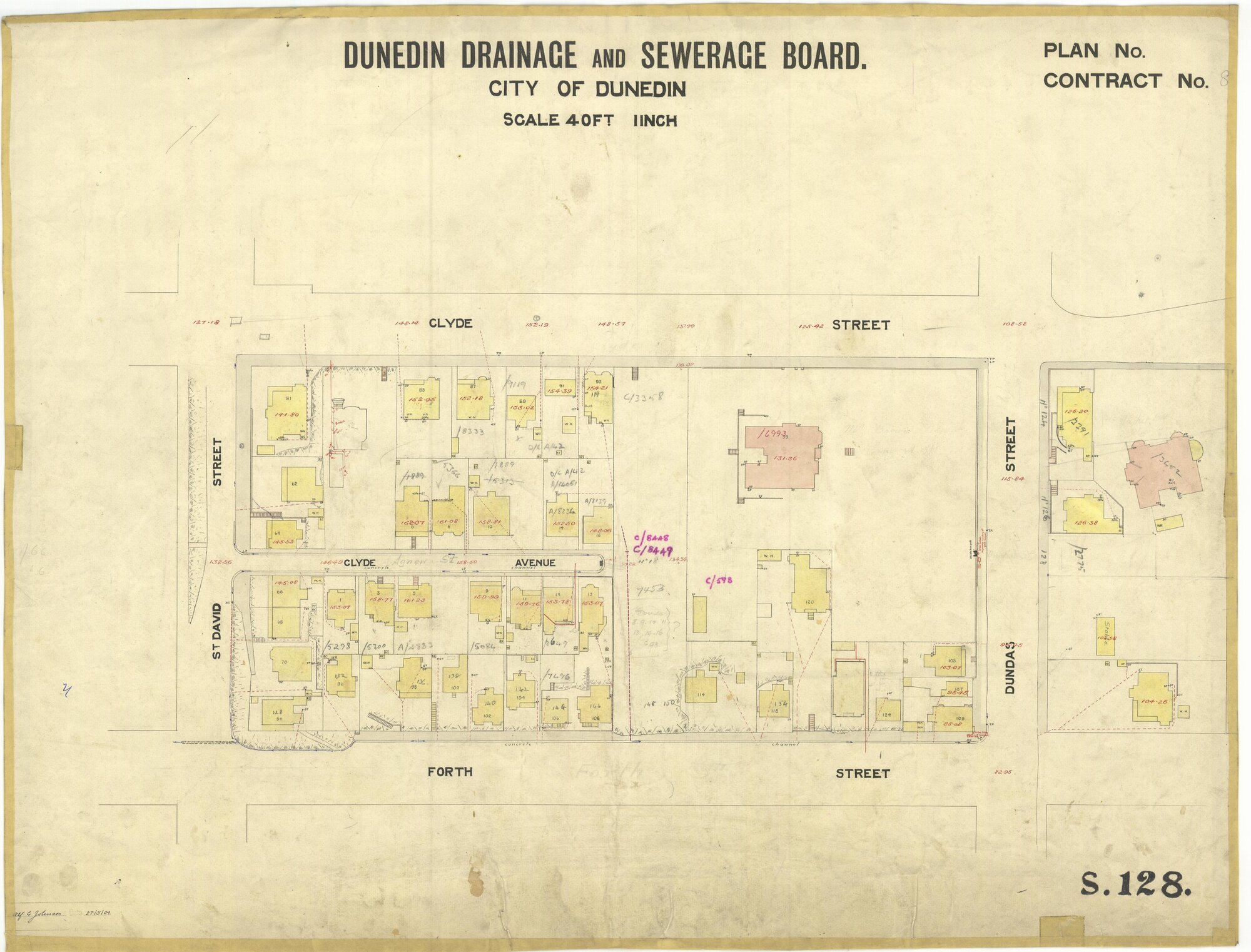 Dunedin Drainage &amp; Sewerage Board House Connection Plan S128