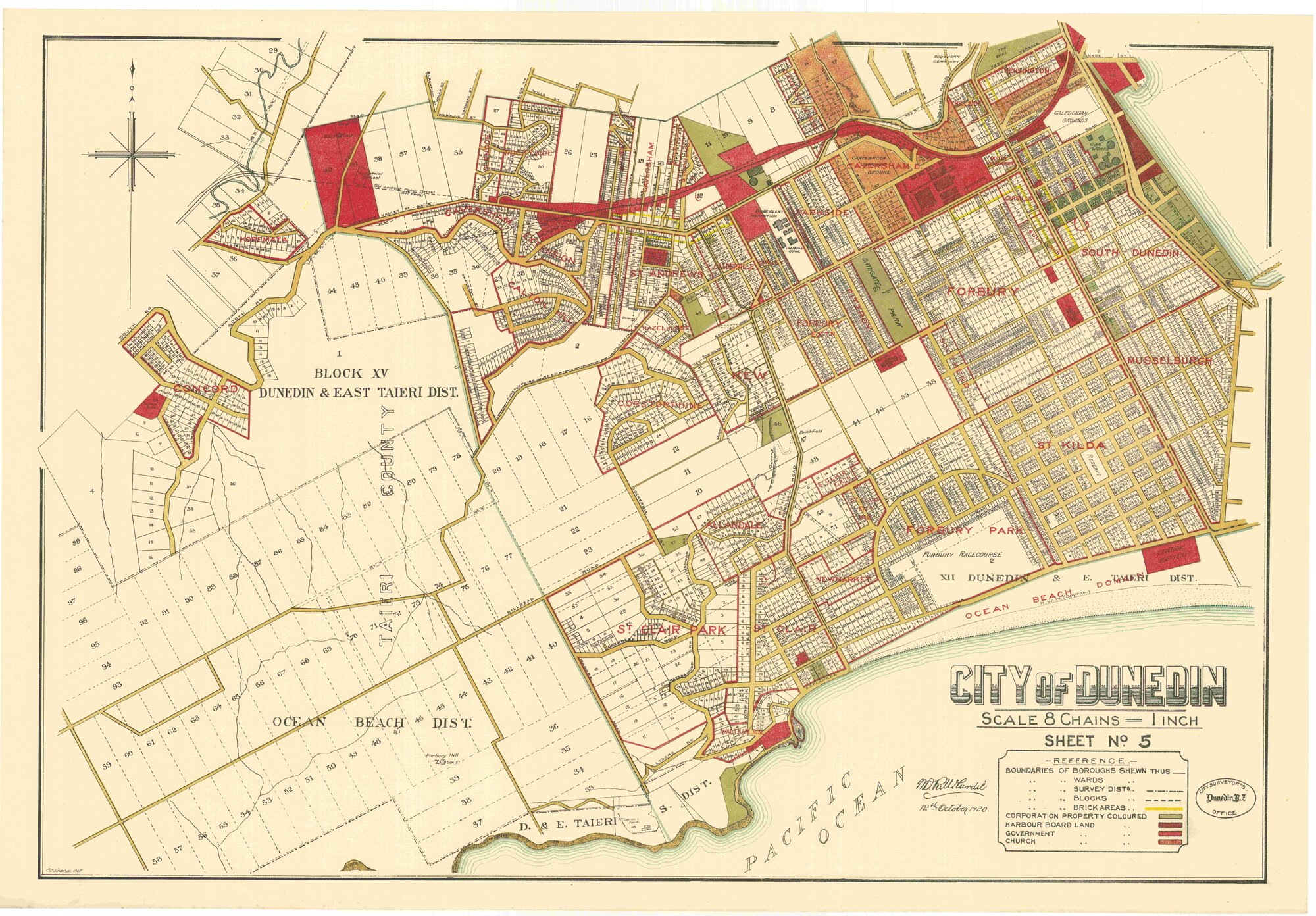 South Dunedin Cadastral Map