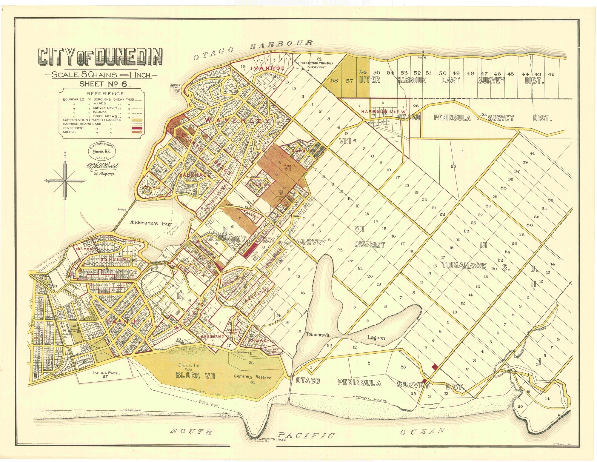 Andersons Bay Cadastral Map