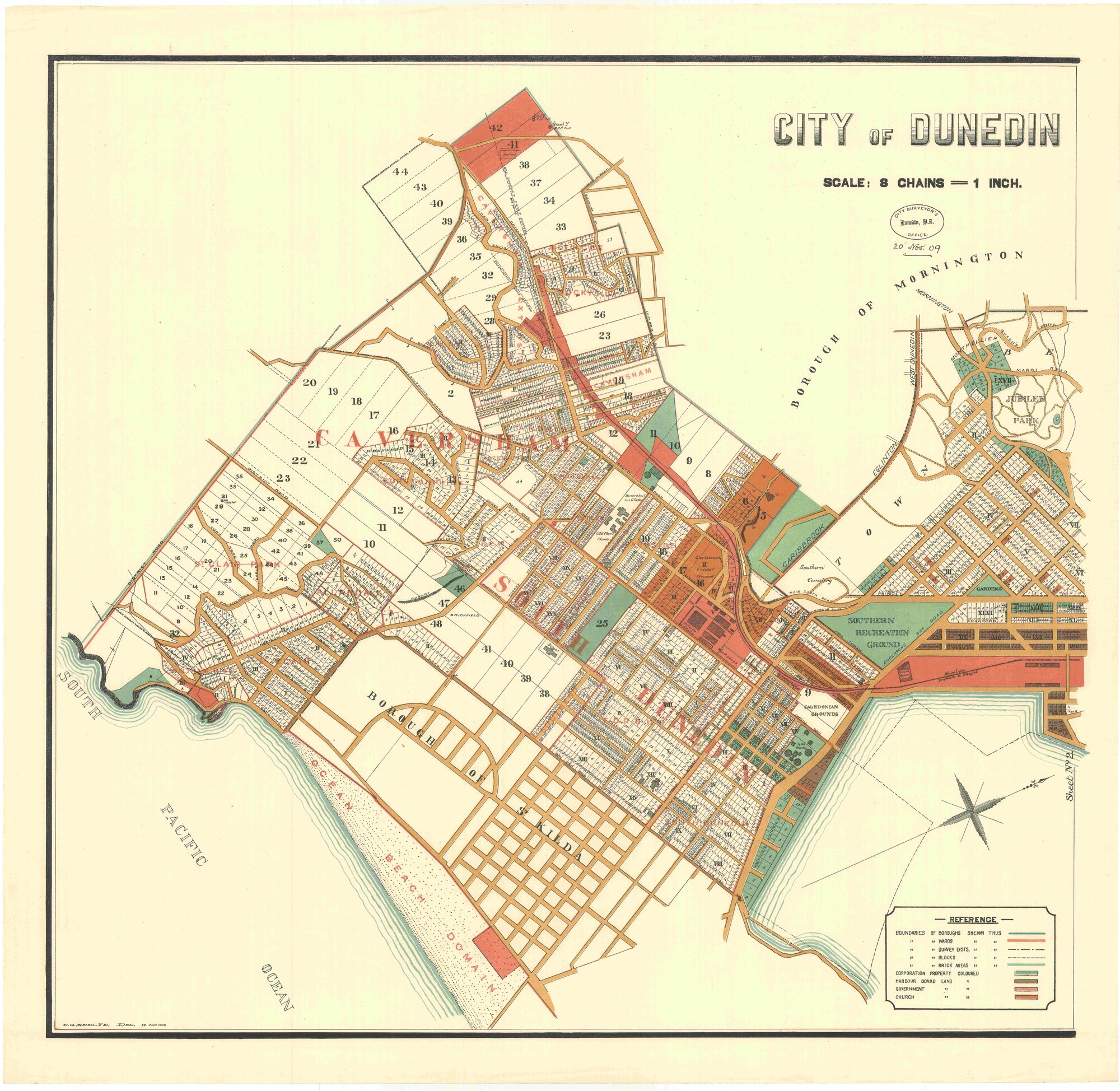 South Dunedin Cadastral Map