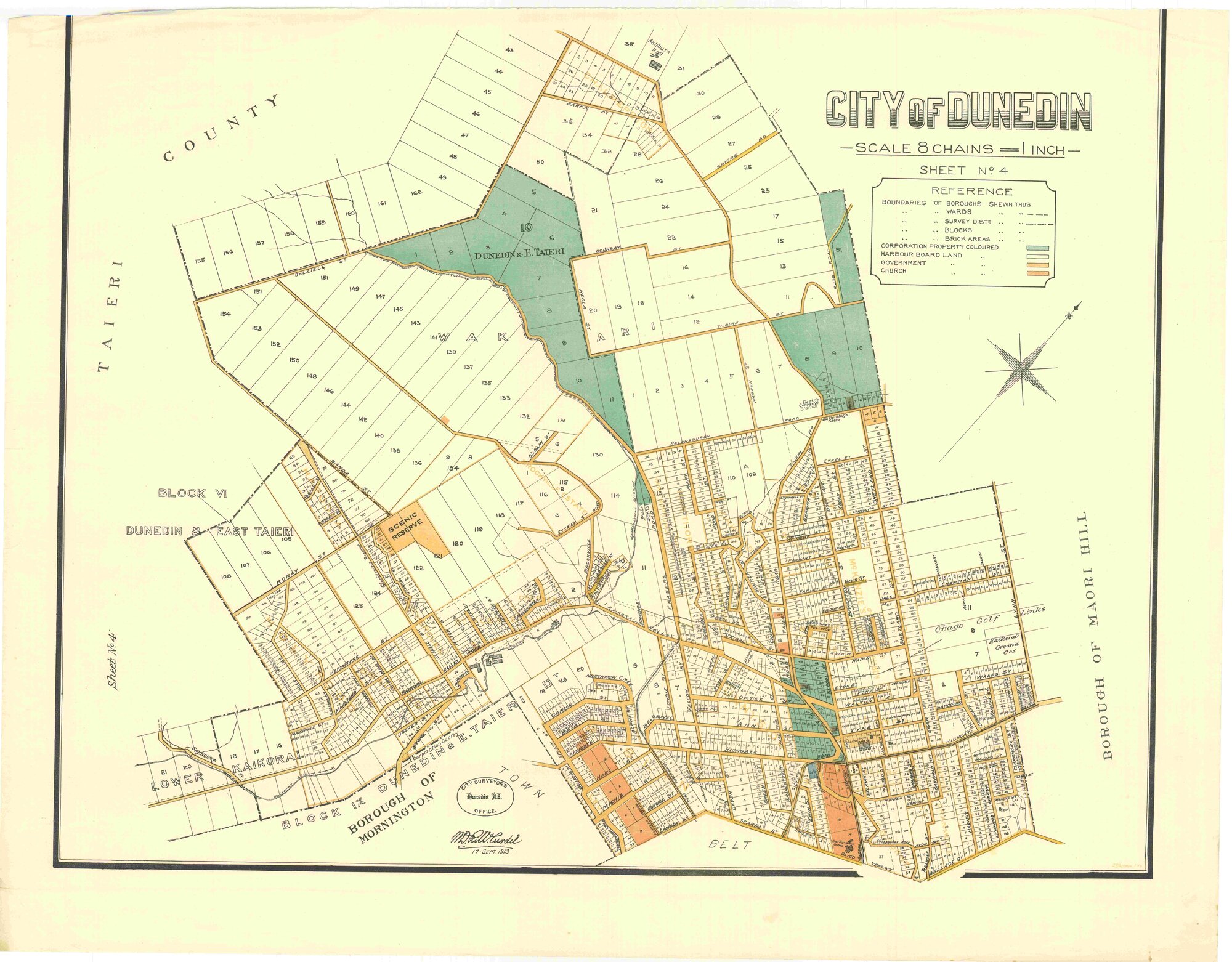 Kaikorai Valley Cadastral Map