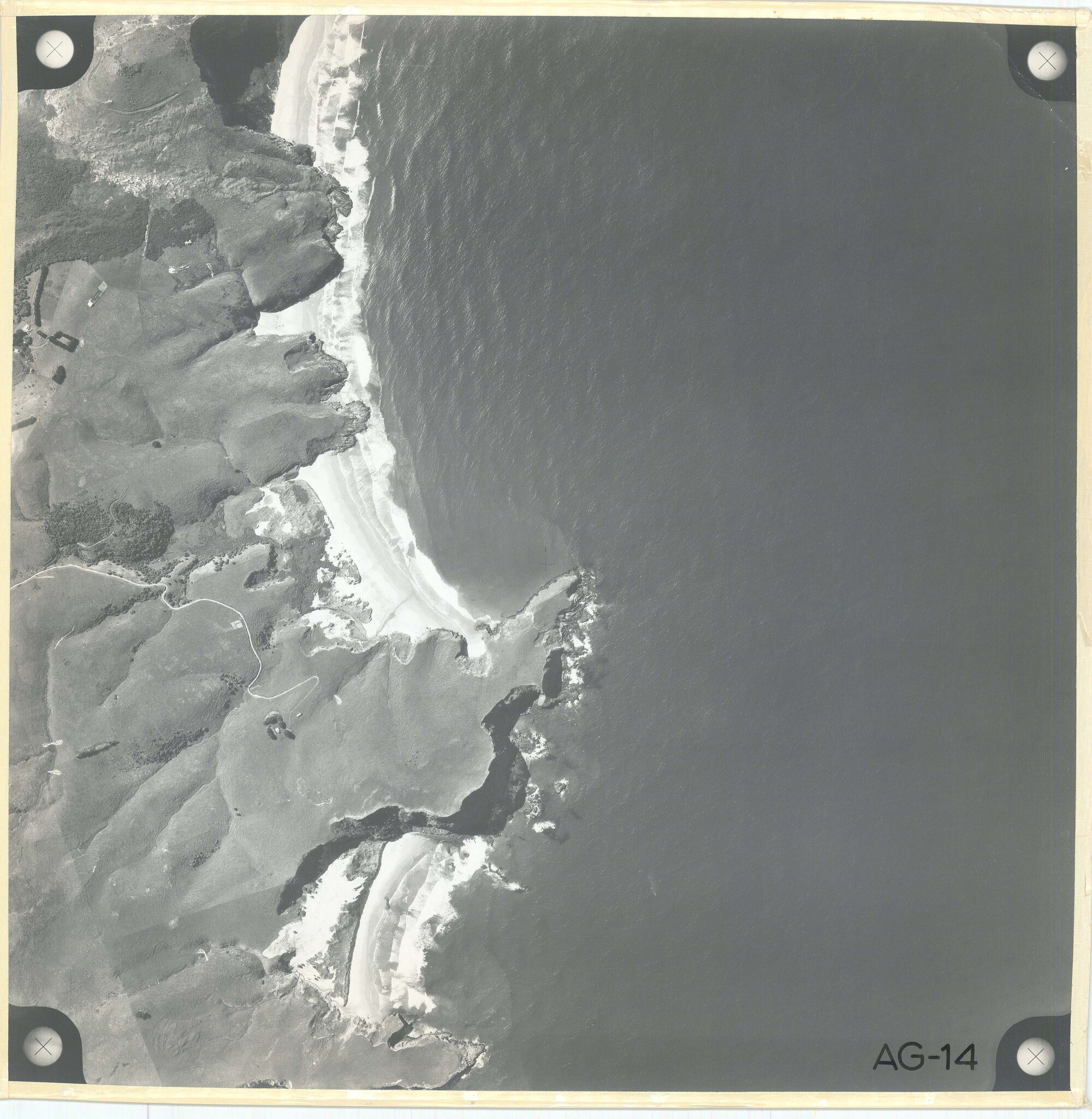 Otago Peninsula Aerial Photograph - Pipikaretu Beach
