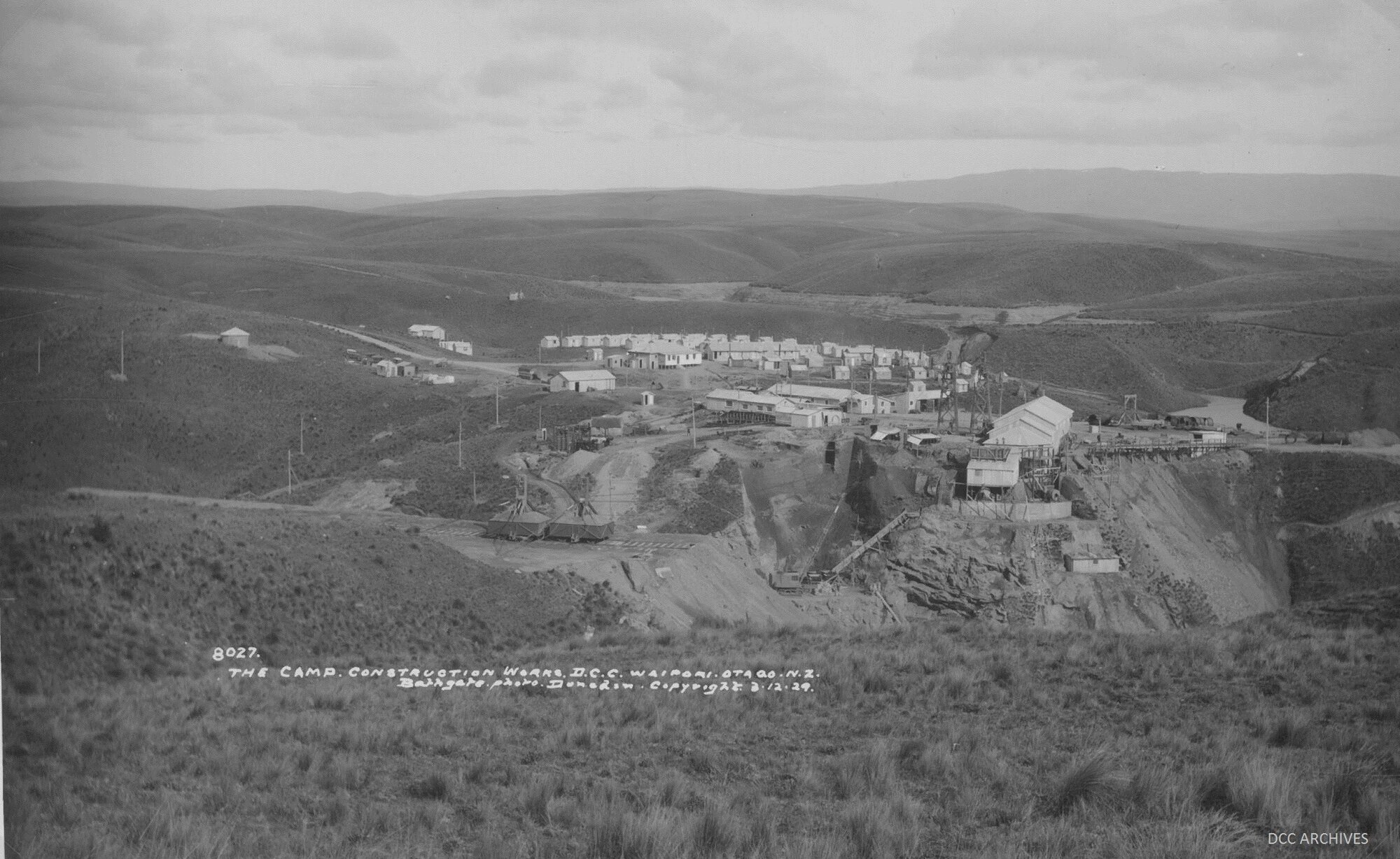 Construction Camp Works, Waipori Mahinerangi Dam