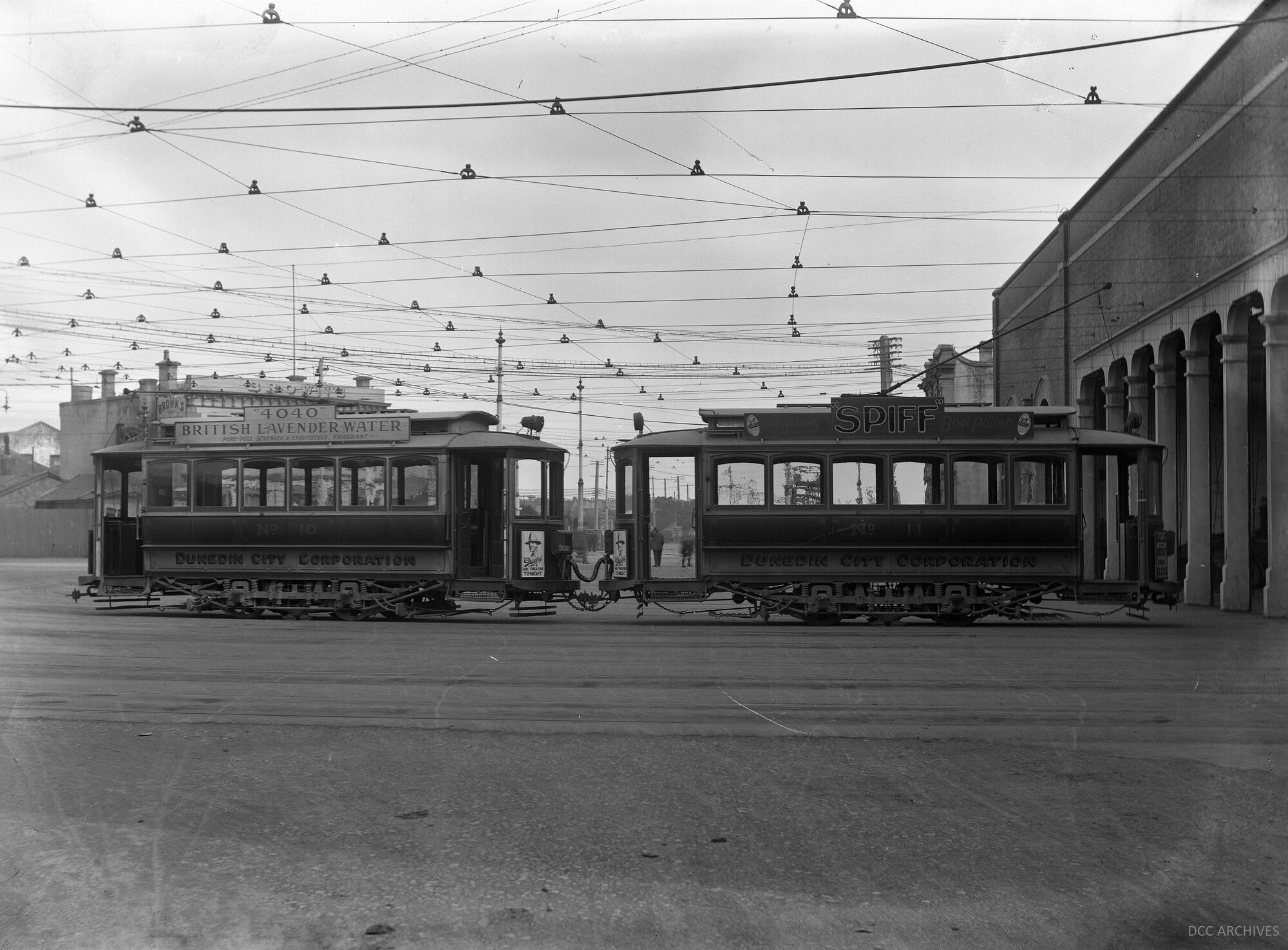 No. 10 &amp; 11 Trams at the Tramsheds, Market Reserve