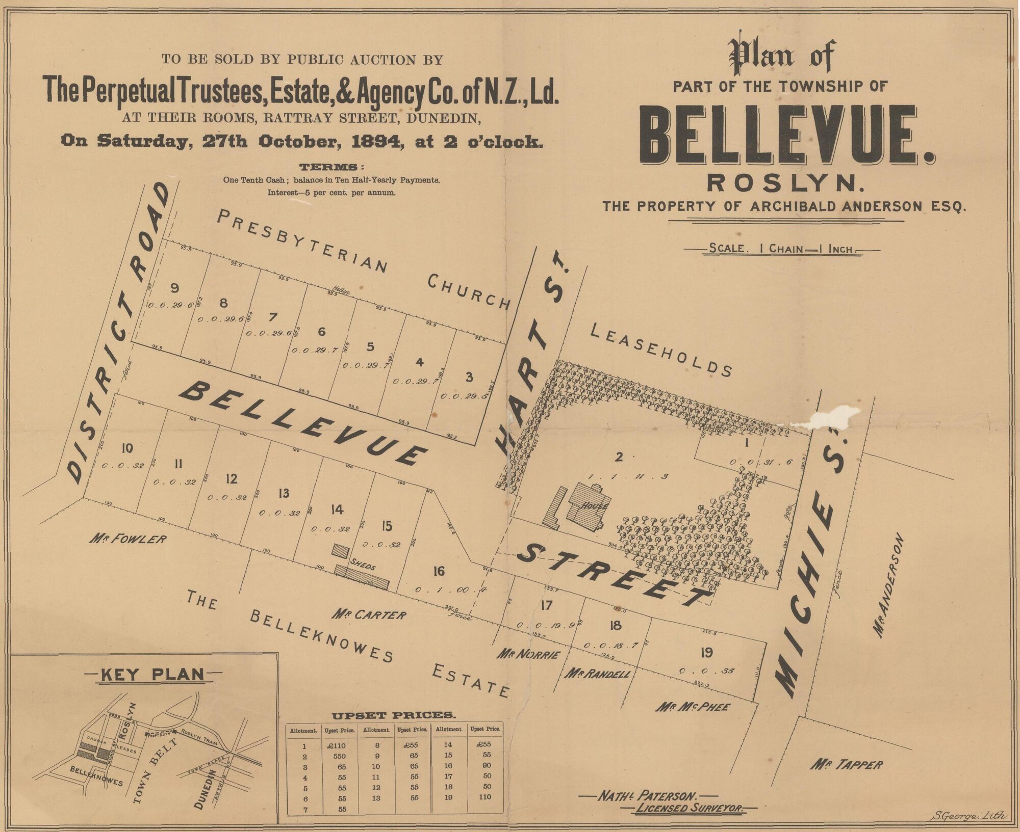 Bellevue Estate Subdivision Plan