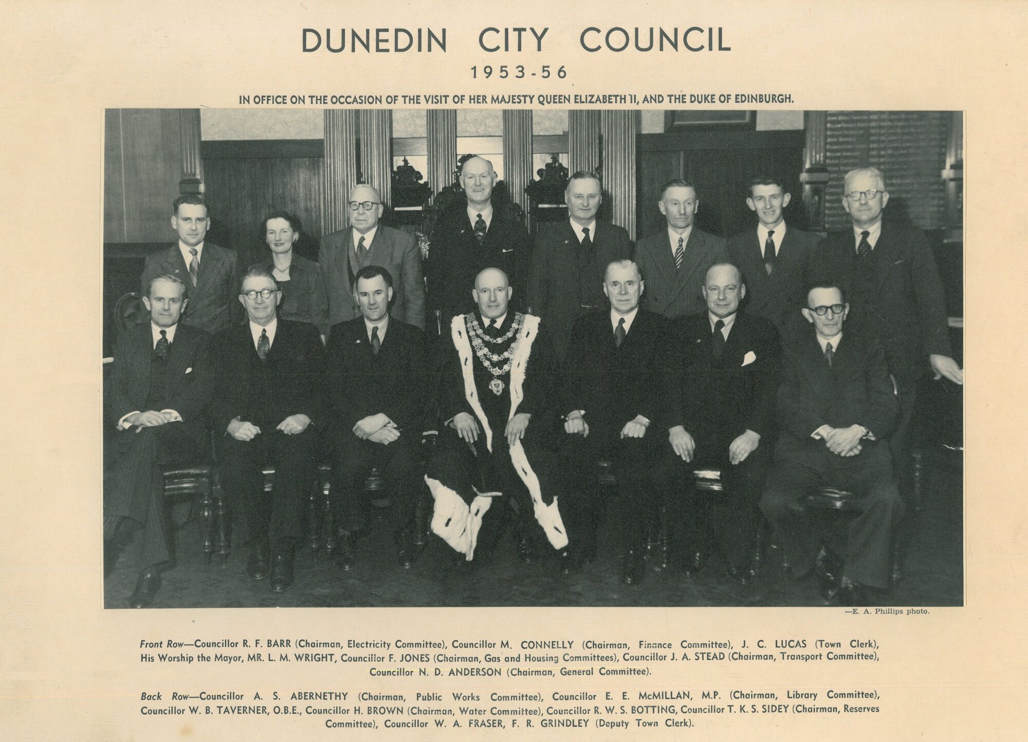 Dunedin City Councillors 1953-56