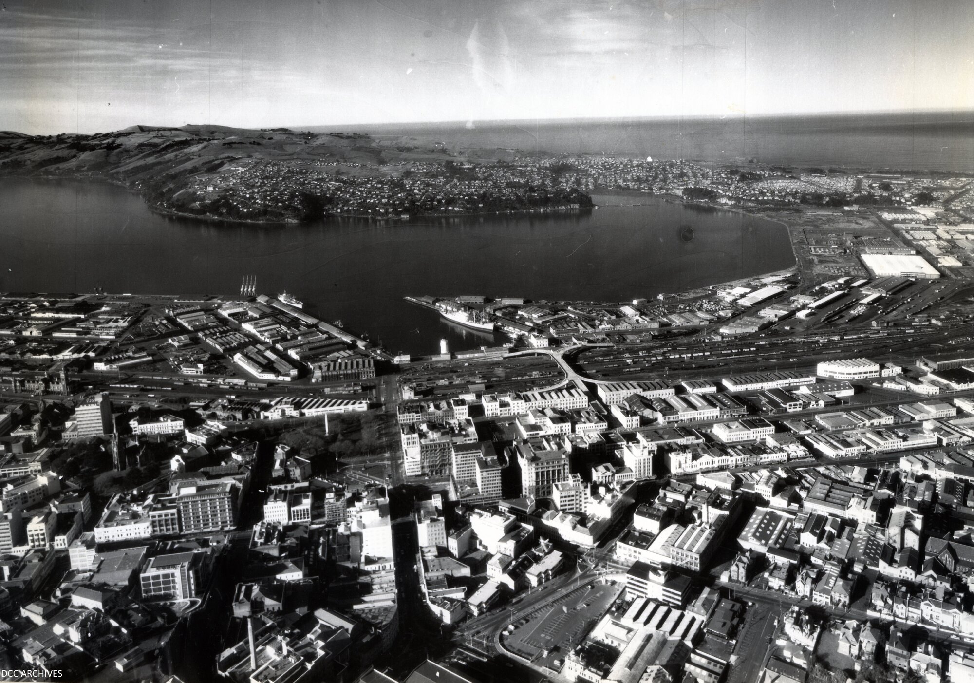 Aerial Photograph Showing Steamer Basin Area