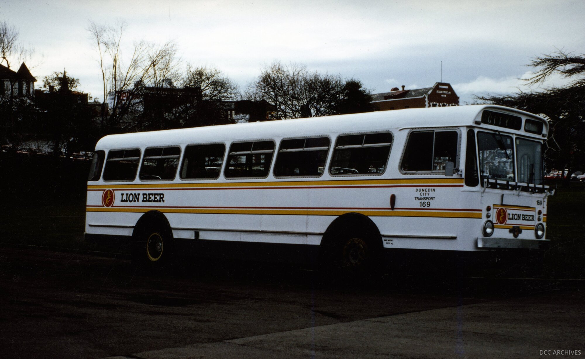 Lion Beer Advertising On Dunedin City Bus