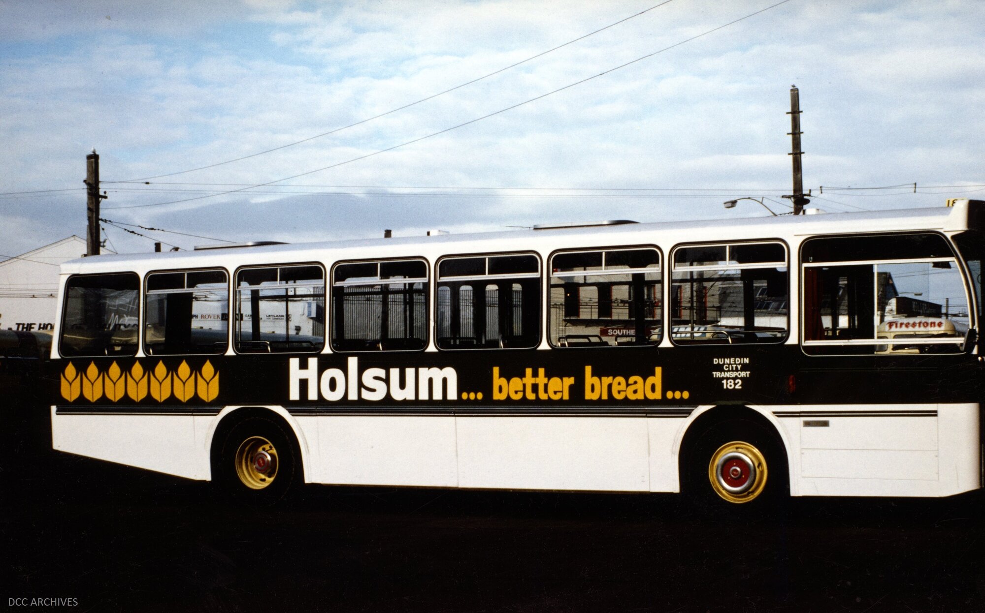 Holsum Bread Advertising On Dunedin City Bus