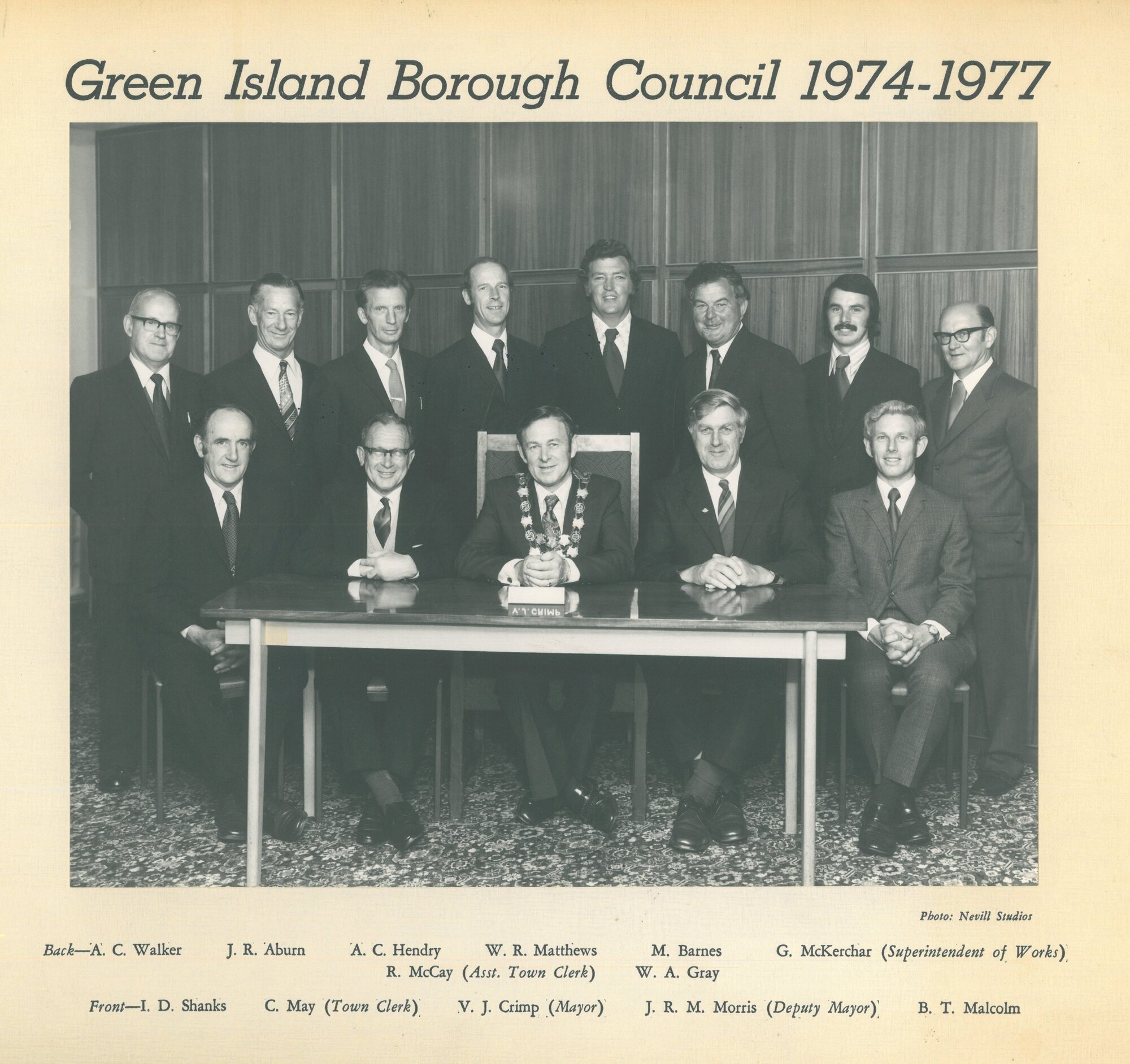 Green Island Borough Councillors 1974-77