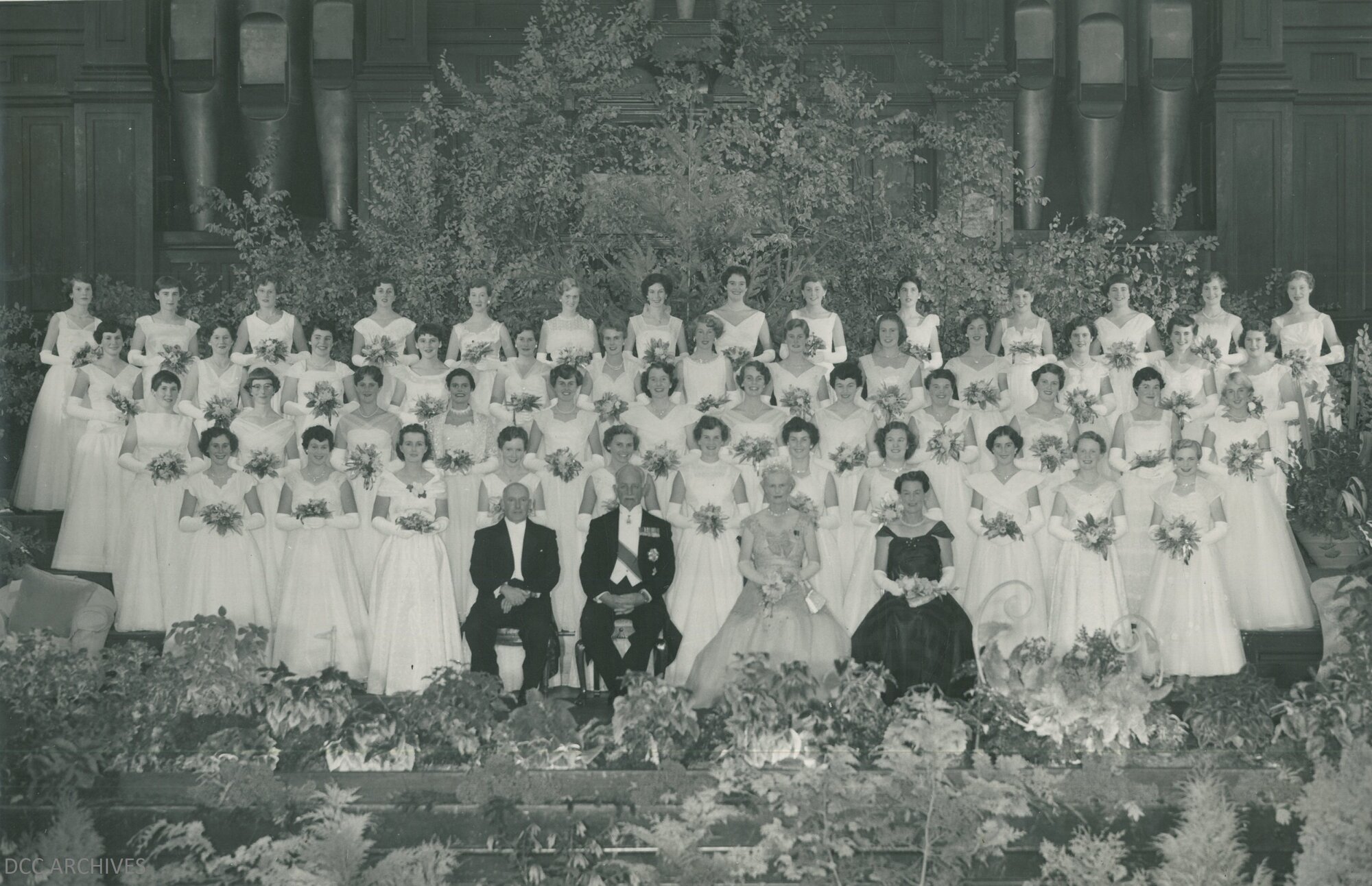 Civic Ball Debutantes with the Governor General, Lady Norrie and Mayor &amp; Mayoress Wright