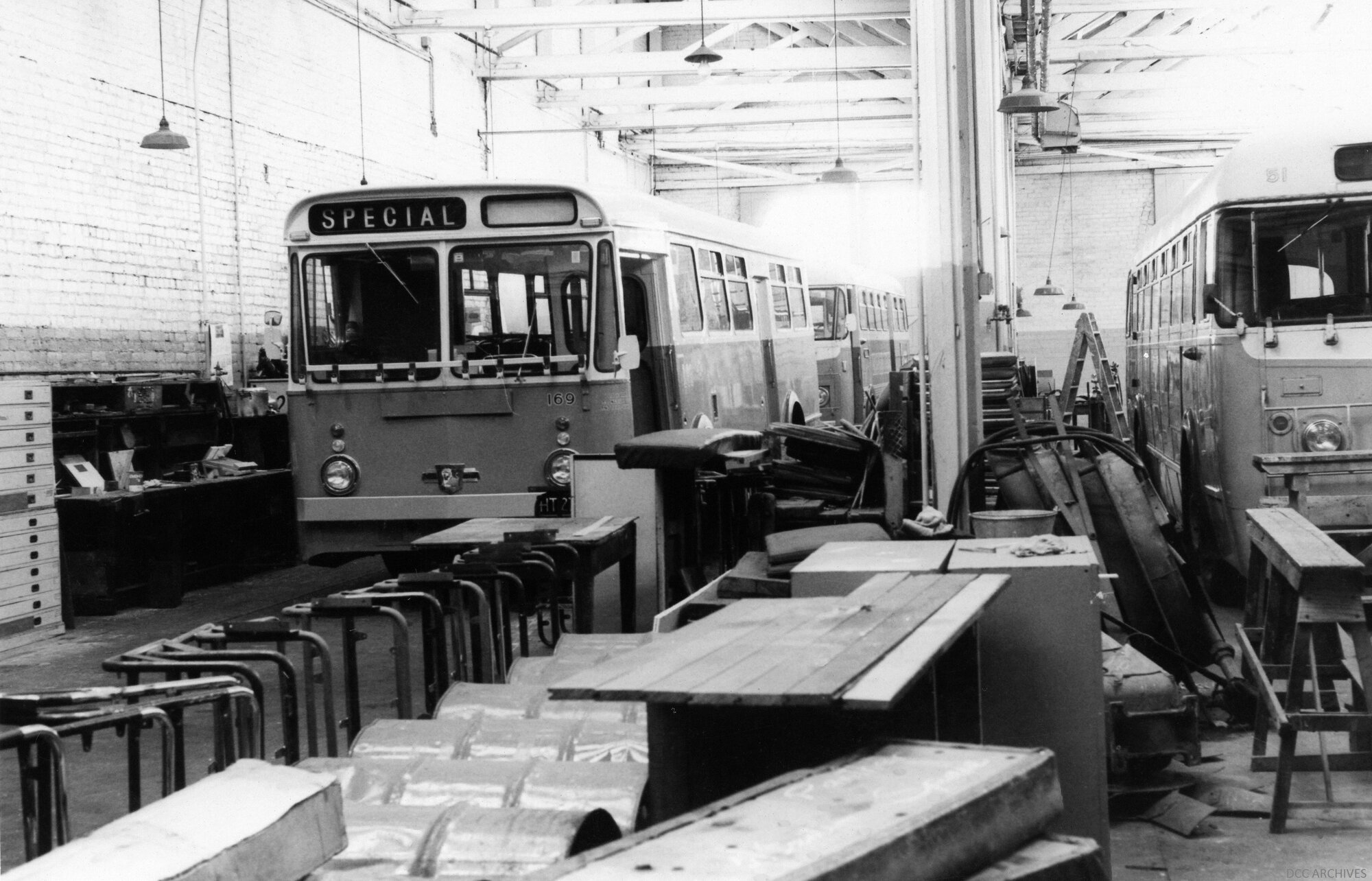 Buses in Transport Shed