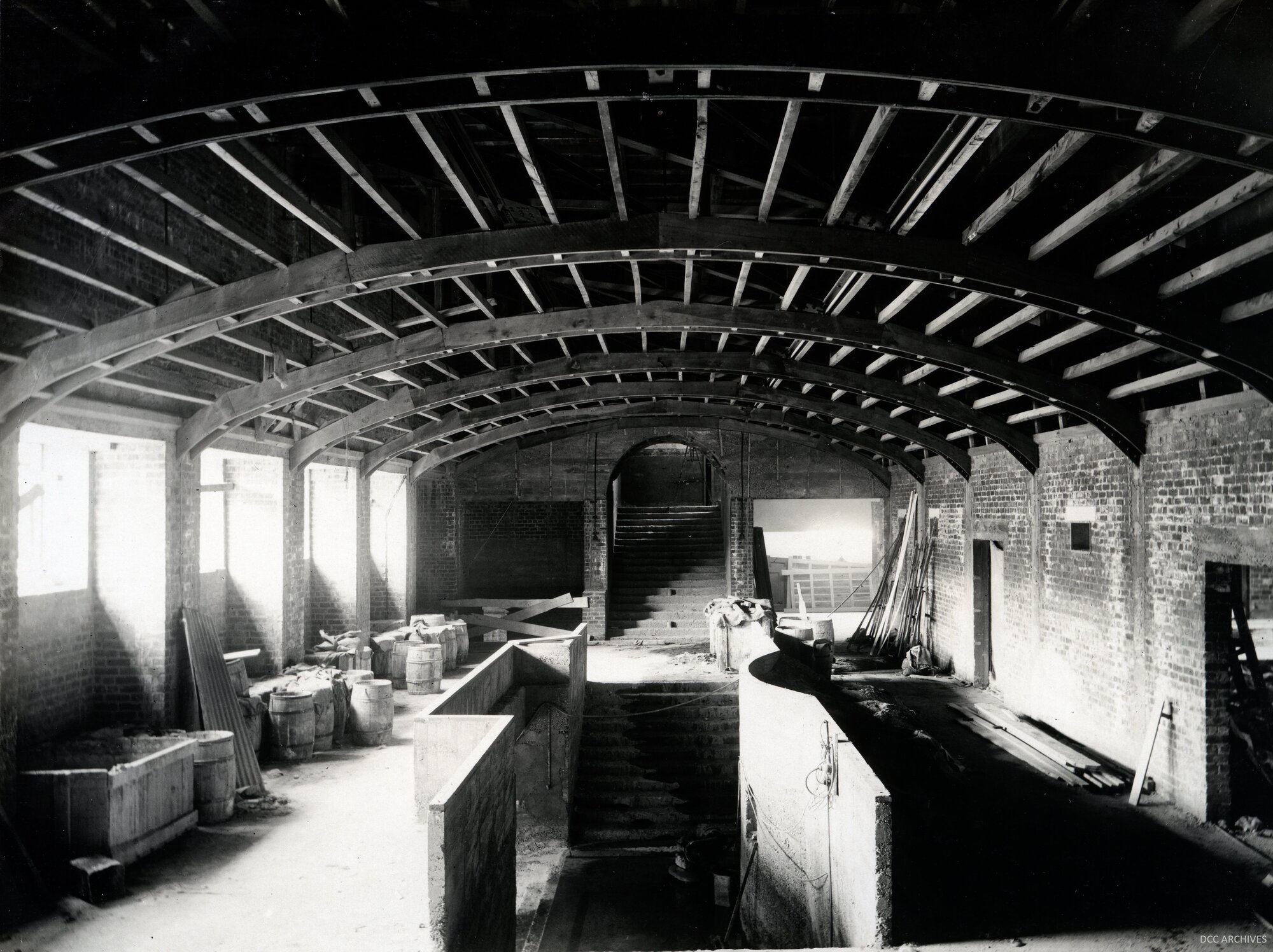 Dunedin Town Hall Interior Construction