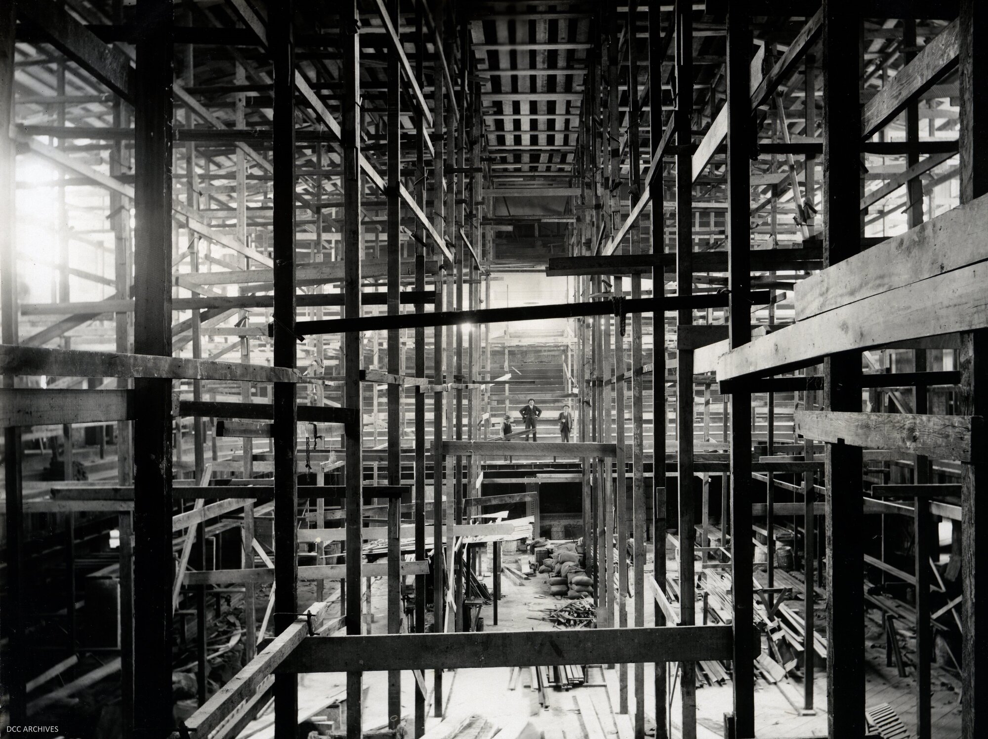 Dunedin Town Hall Interior Construction