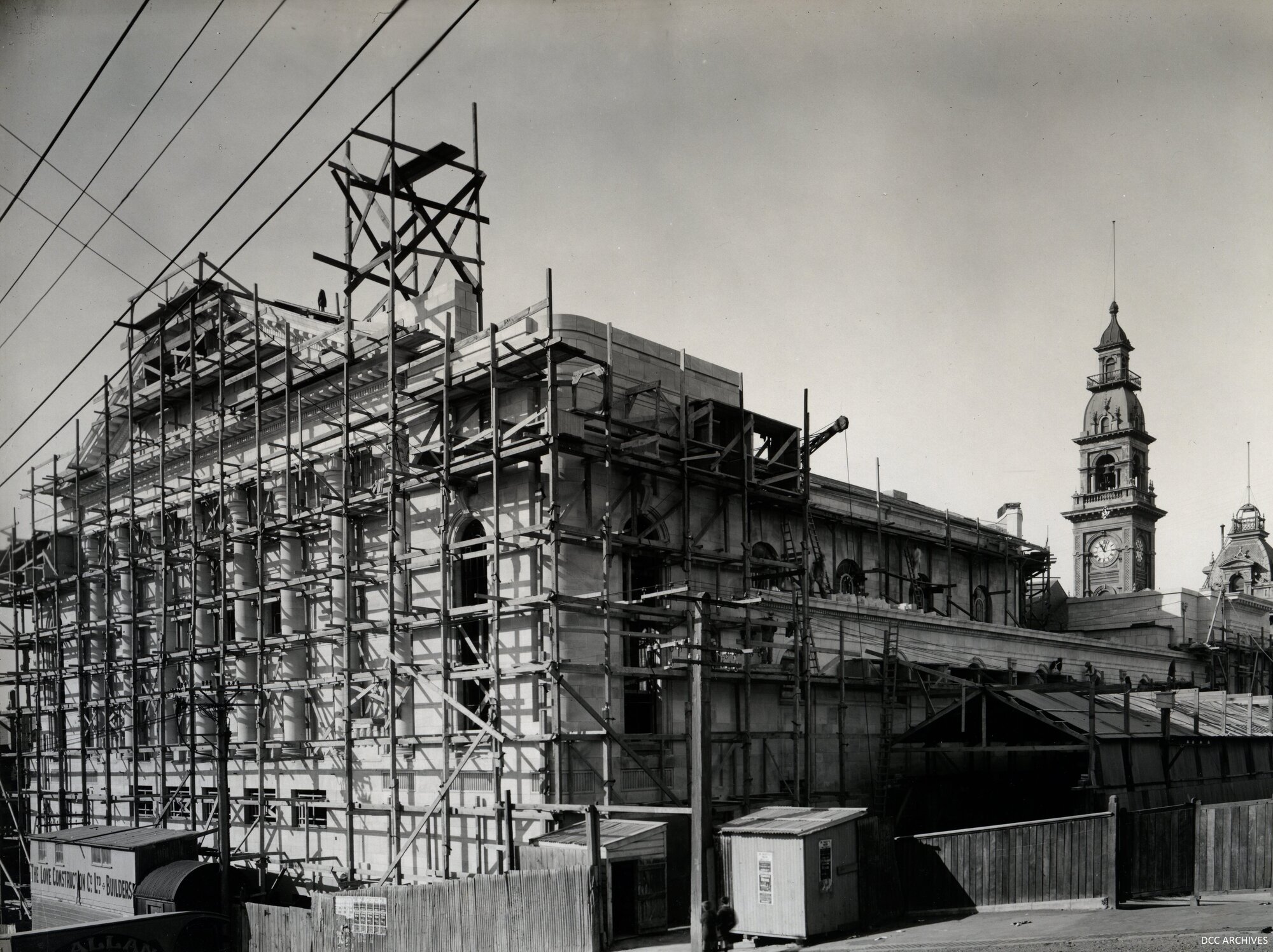 Dunedin Town Hall Construction