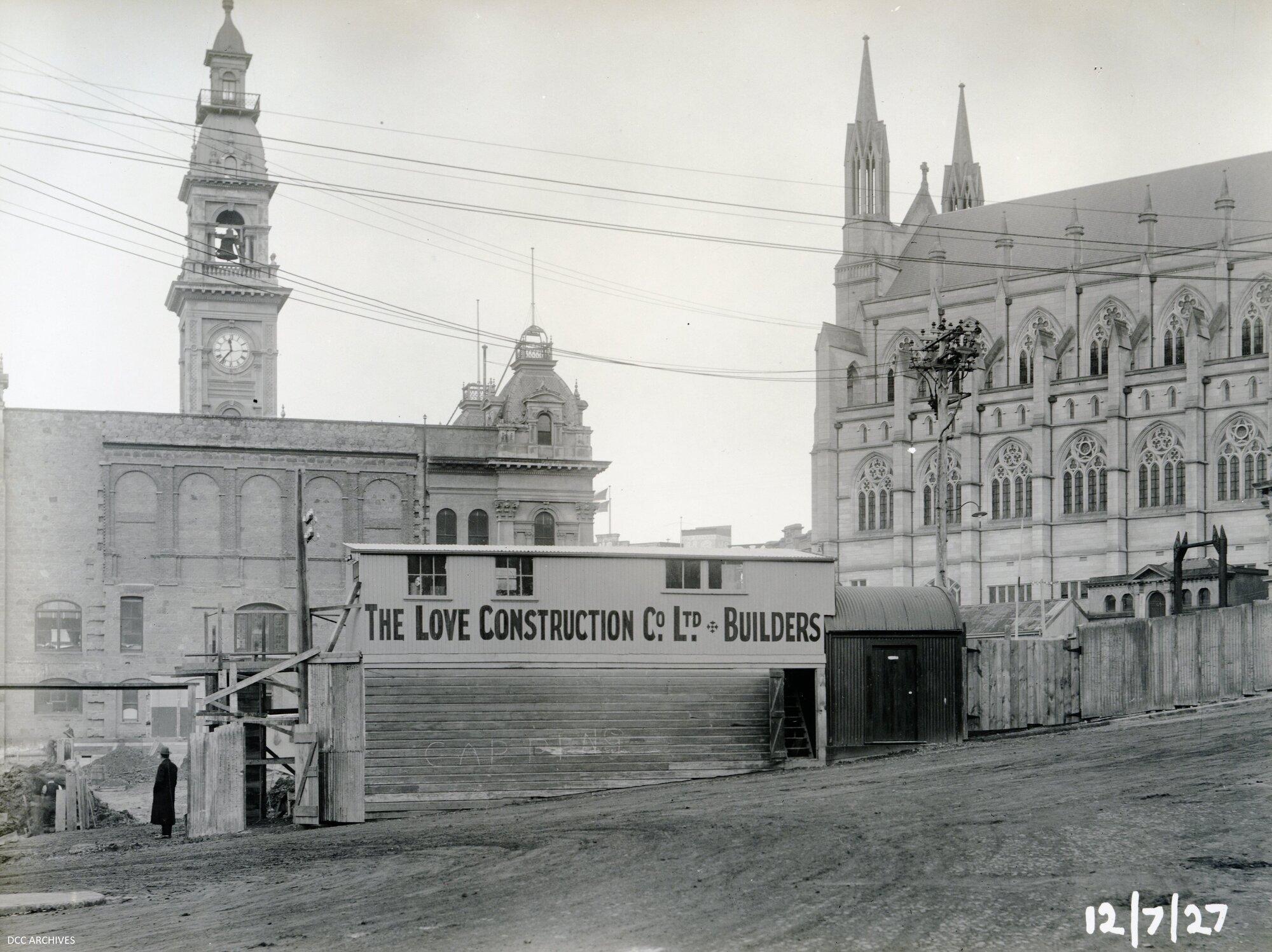 Love Construction Co. Ltd. Offices During Dunedin Town Hall Construction