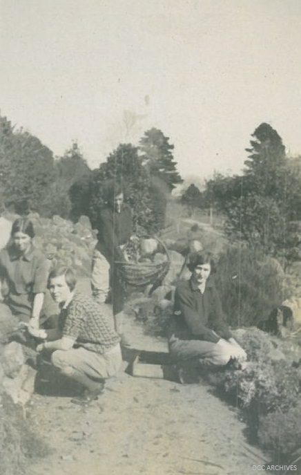 Women Workers in the Rockery, Botanic Gardens