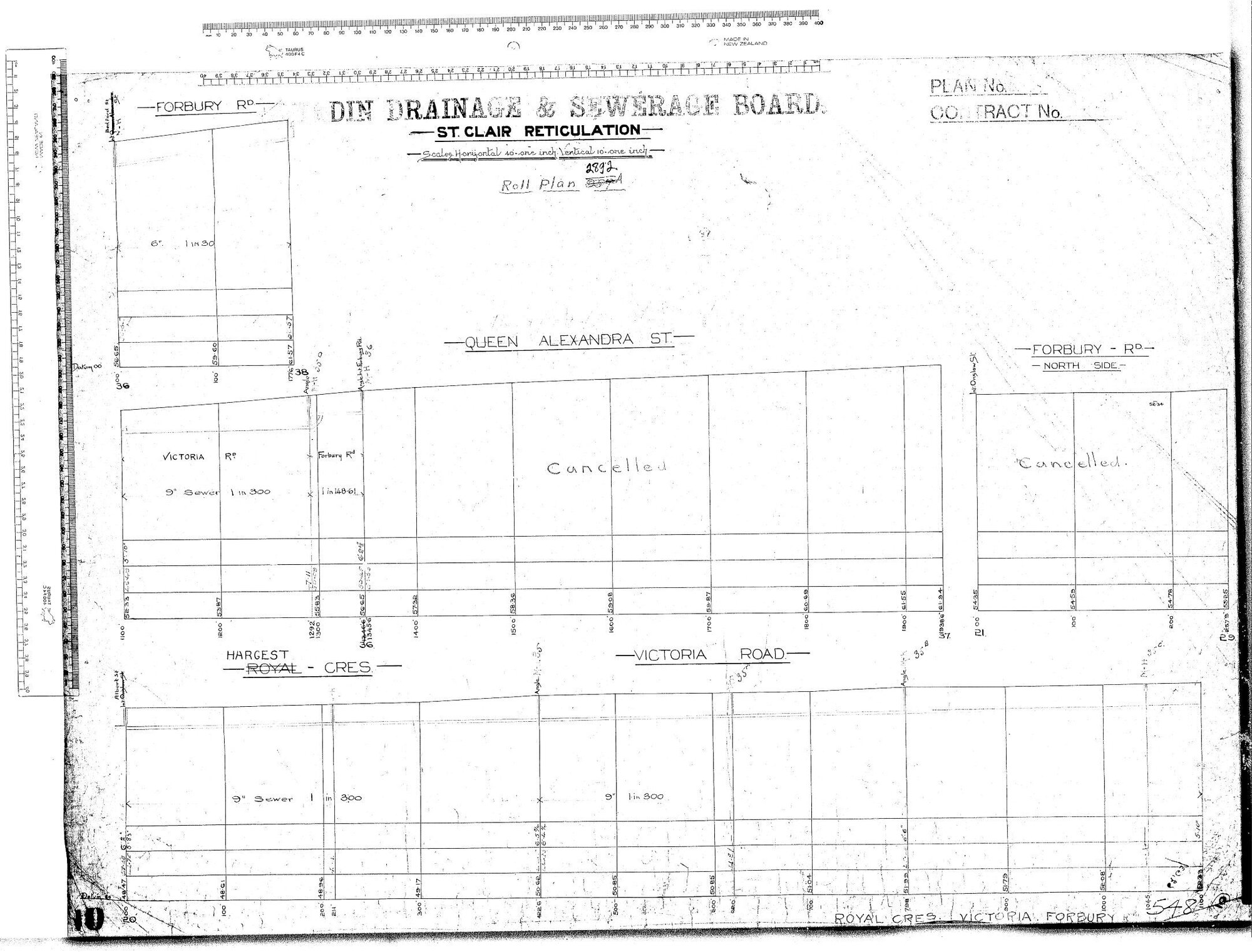 St. Clair Reticulation - Royal Crescent, Victoria Road and Forbury Road
