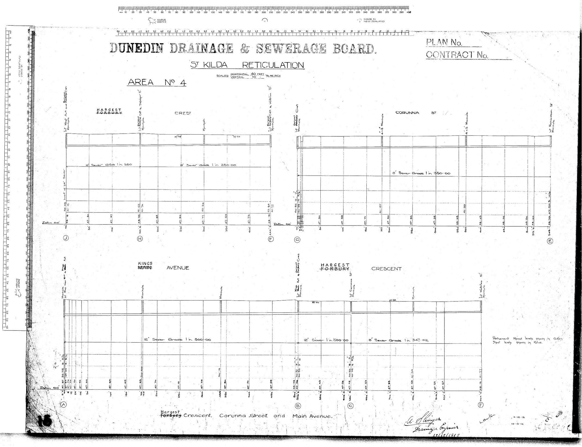 St. Kilda Reticulation - Hargest Crescent, Corunna Street and Main Avenue