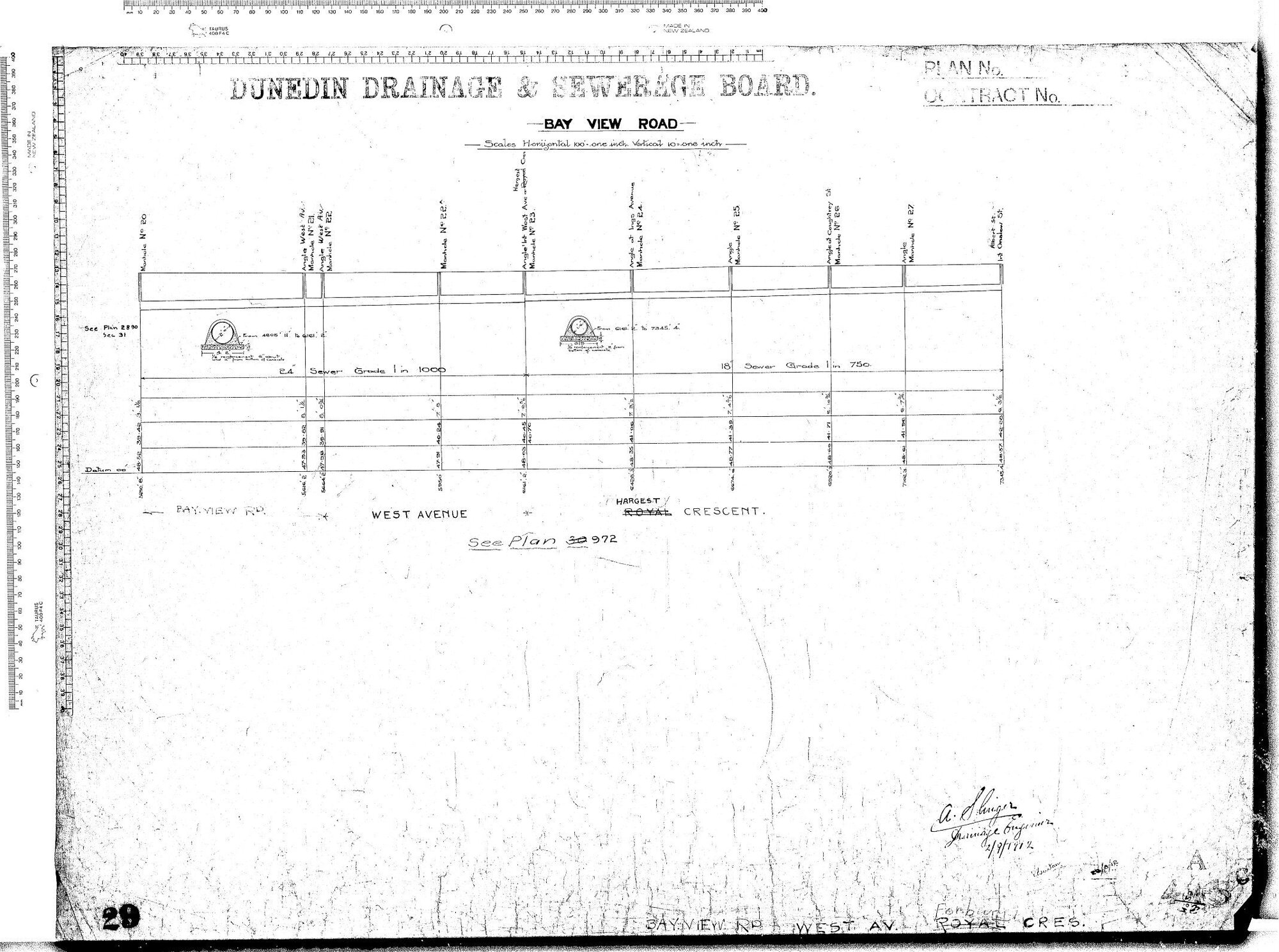 Bay View Road, West Avenue and Forbury Crescent Reticulation