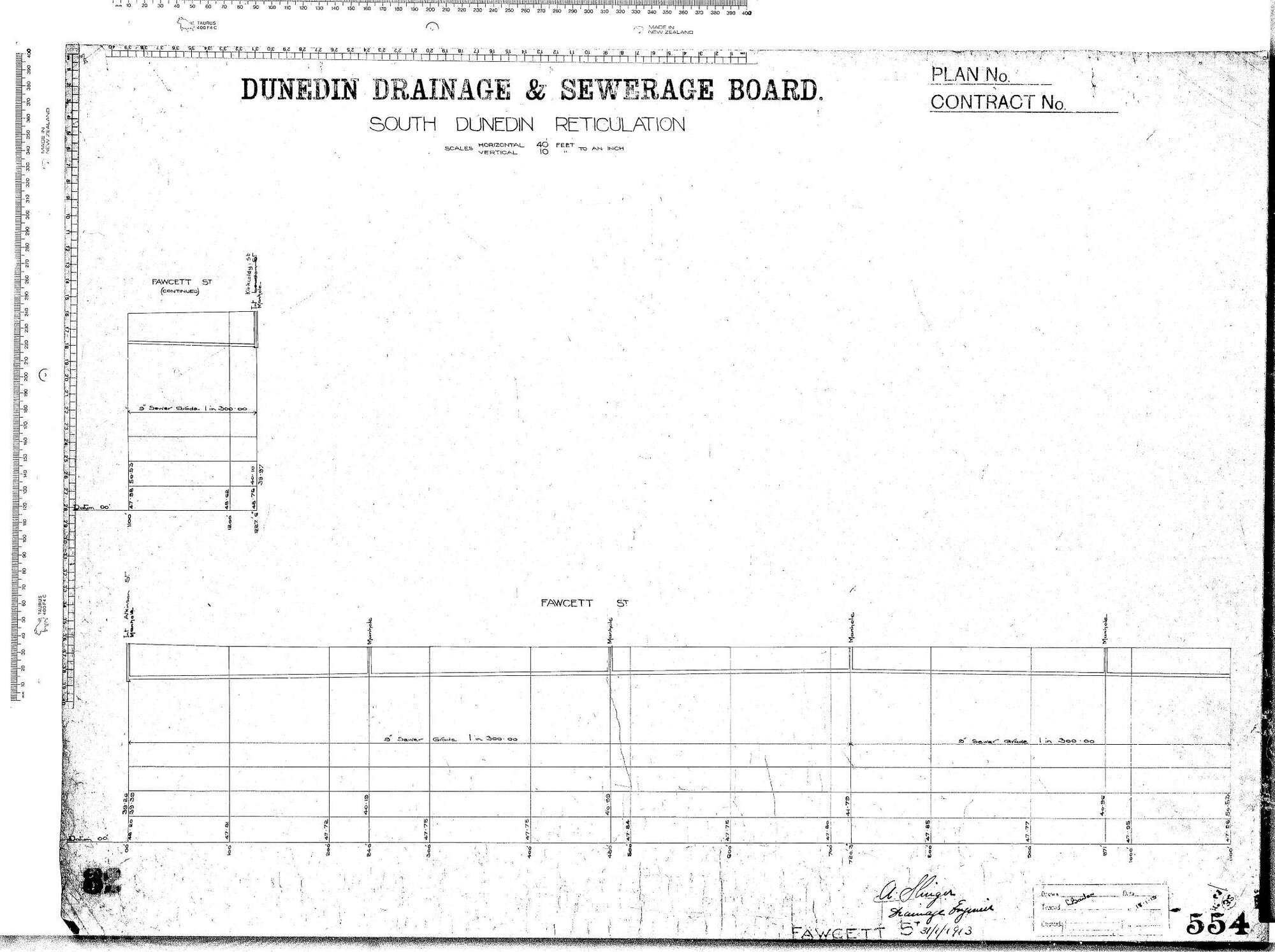 South Dunedin Reticulation - Fawcett Street