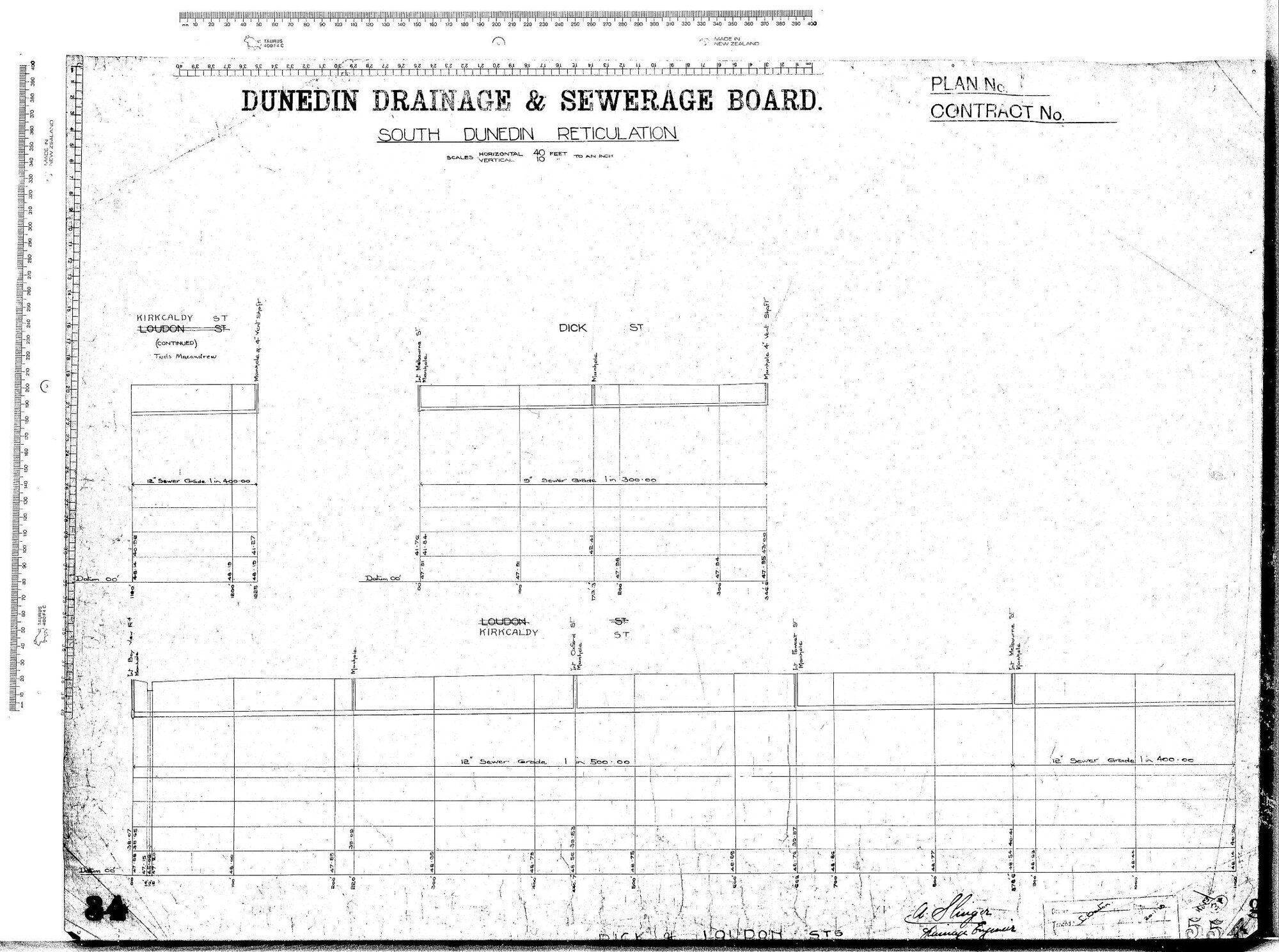 South Dunedin Reticulation - Dick Street and Loudon Street