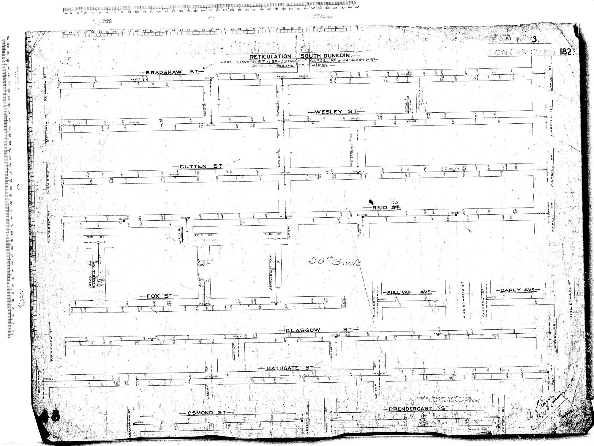 Reticulation South Dunedin - King Edward Street, Bradshaw Street, Cargill Road and MacAndrew Road