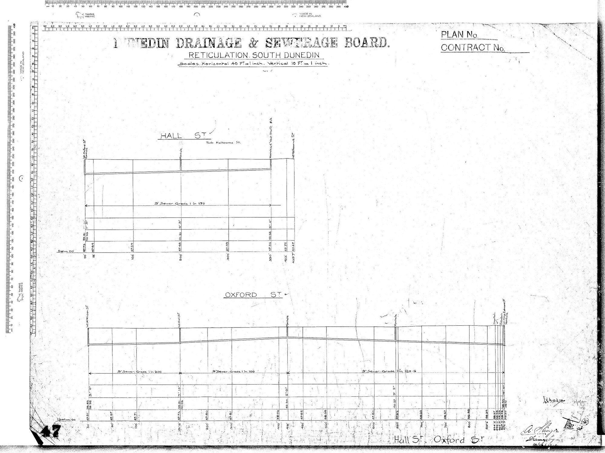Reticulation South Dunedin - Hall Street and Oxford Street