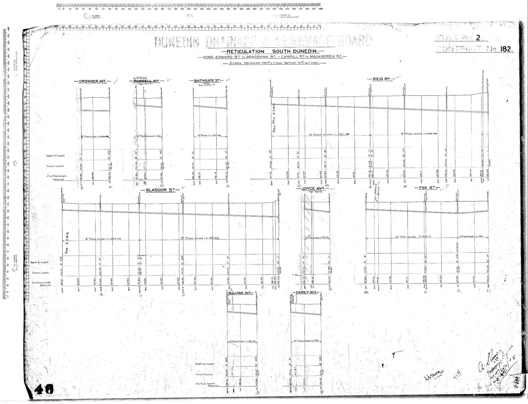 Reticulation South Dunedin  - King Edward Street, Bradshaw Street, Cargill Road and MacAndrew Road
