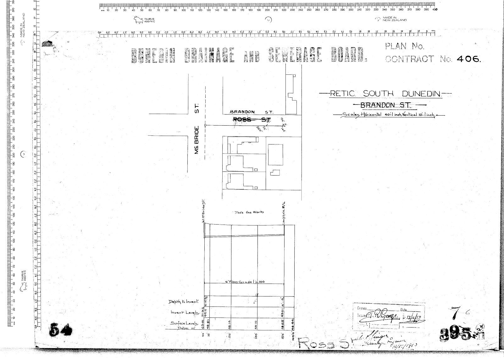 Reticulation South Dunedin - Brandon Street - Ross Street