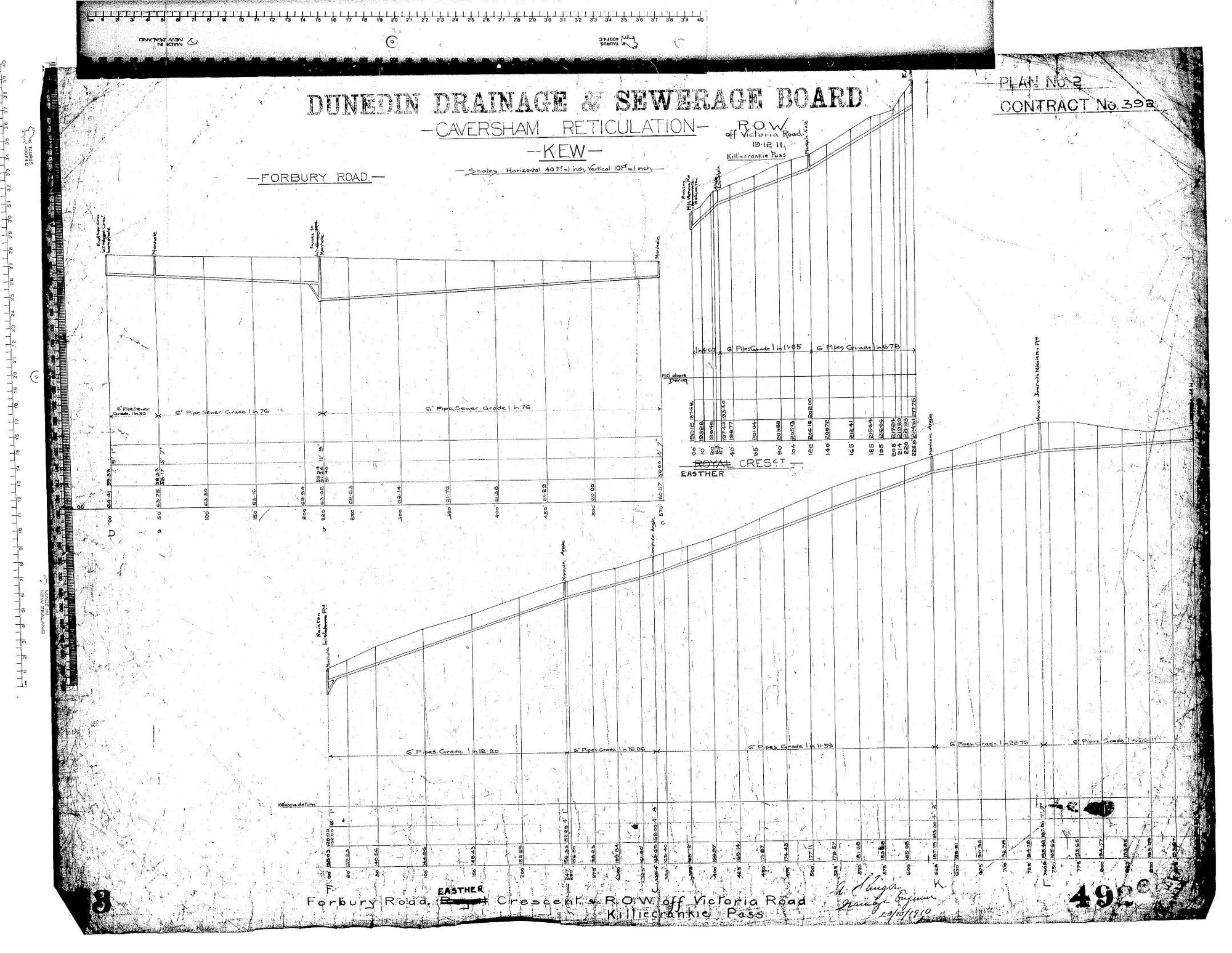 Caversham Reticulation - Kew - Forbury Road, Easther Crescent and Row off Victoria Road Killiecrankie Pass