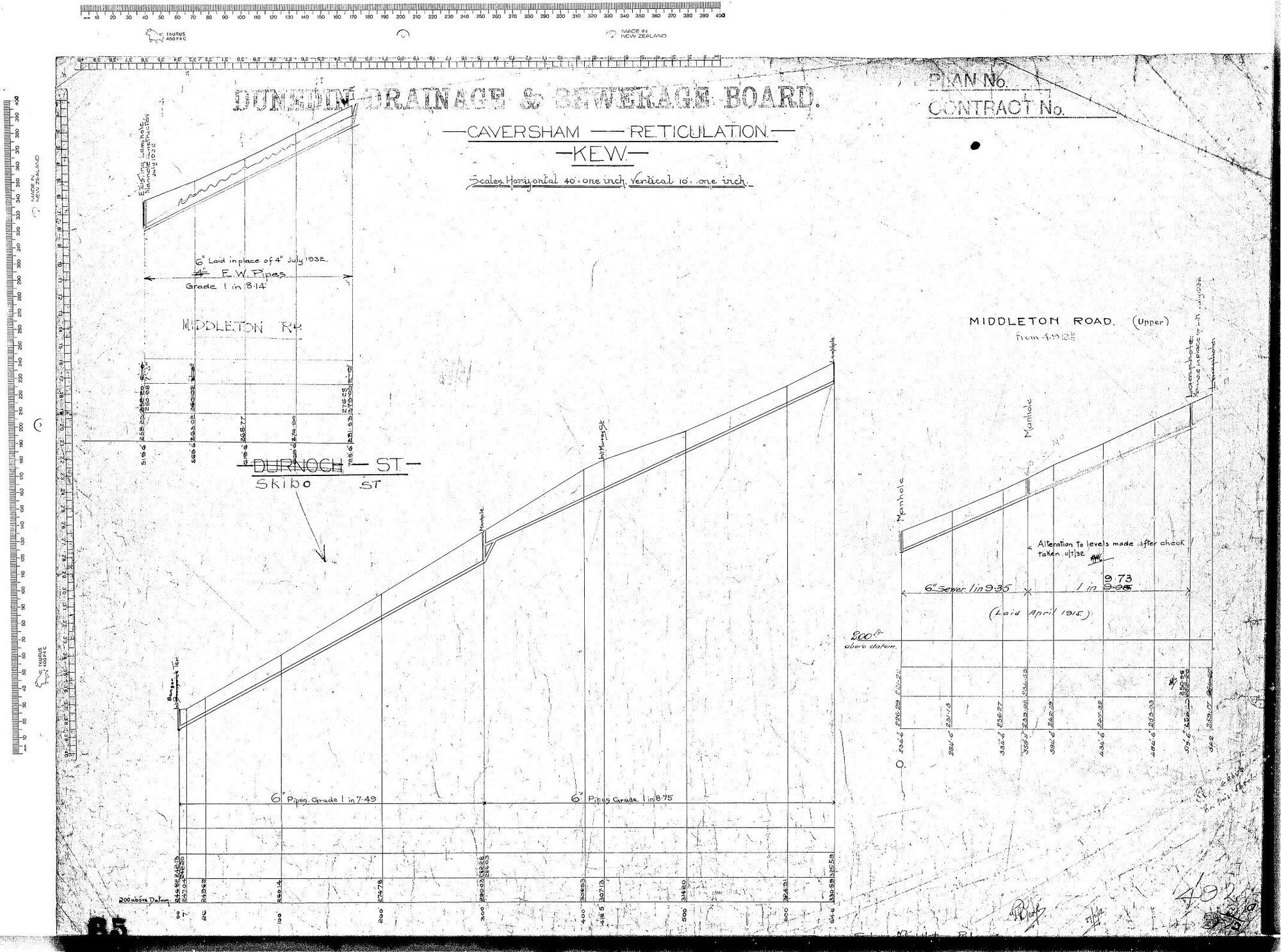 Caversham Reticulation - Kew - Skibow Street and Middleton Road