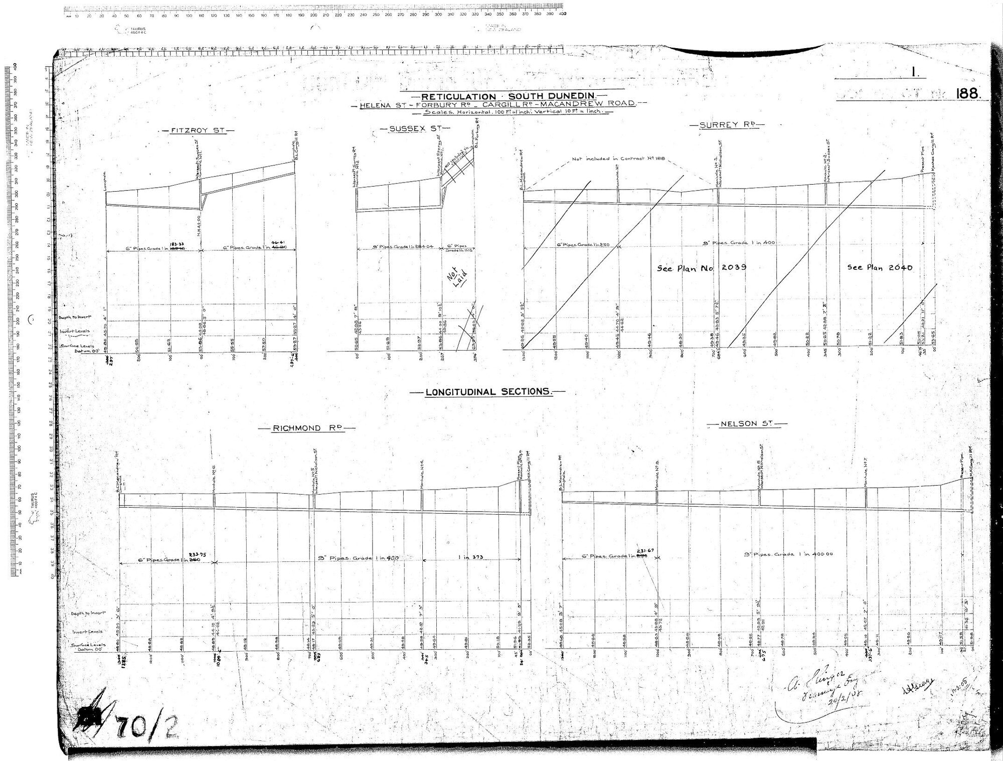 Reticulation South Dunedin - Helena Street, Forbury Road, Cargill Road and MacAndrew Road