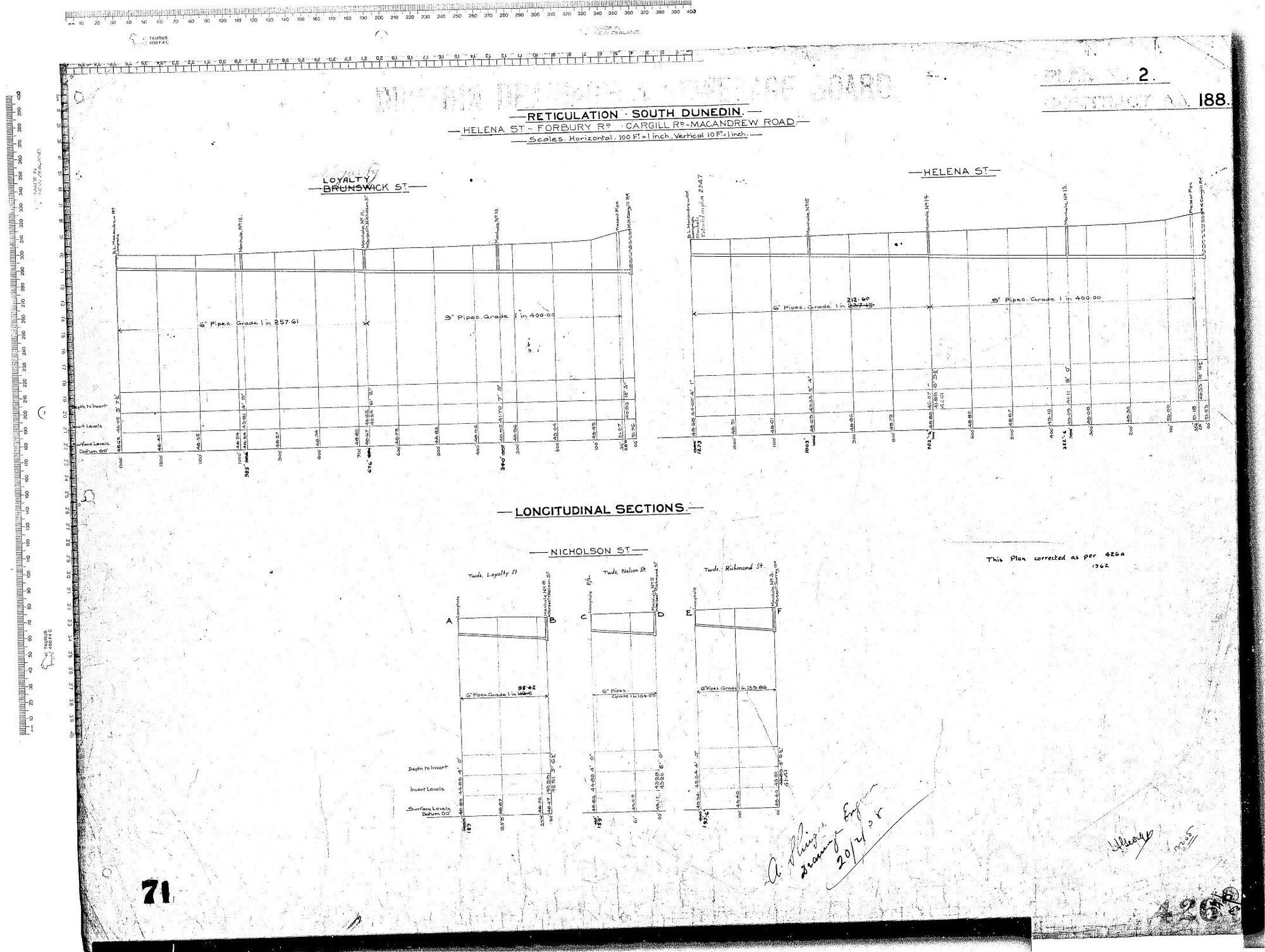 Reticulation South Dunedin - Helena Street, Forbury Road, Cargill Road and MacAndrew Road