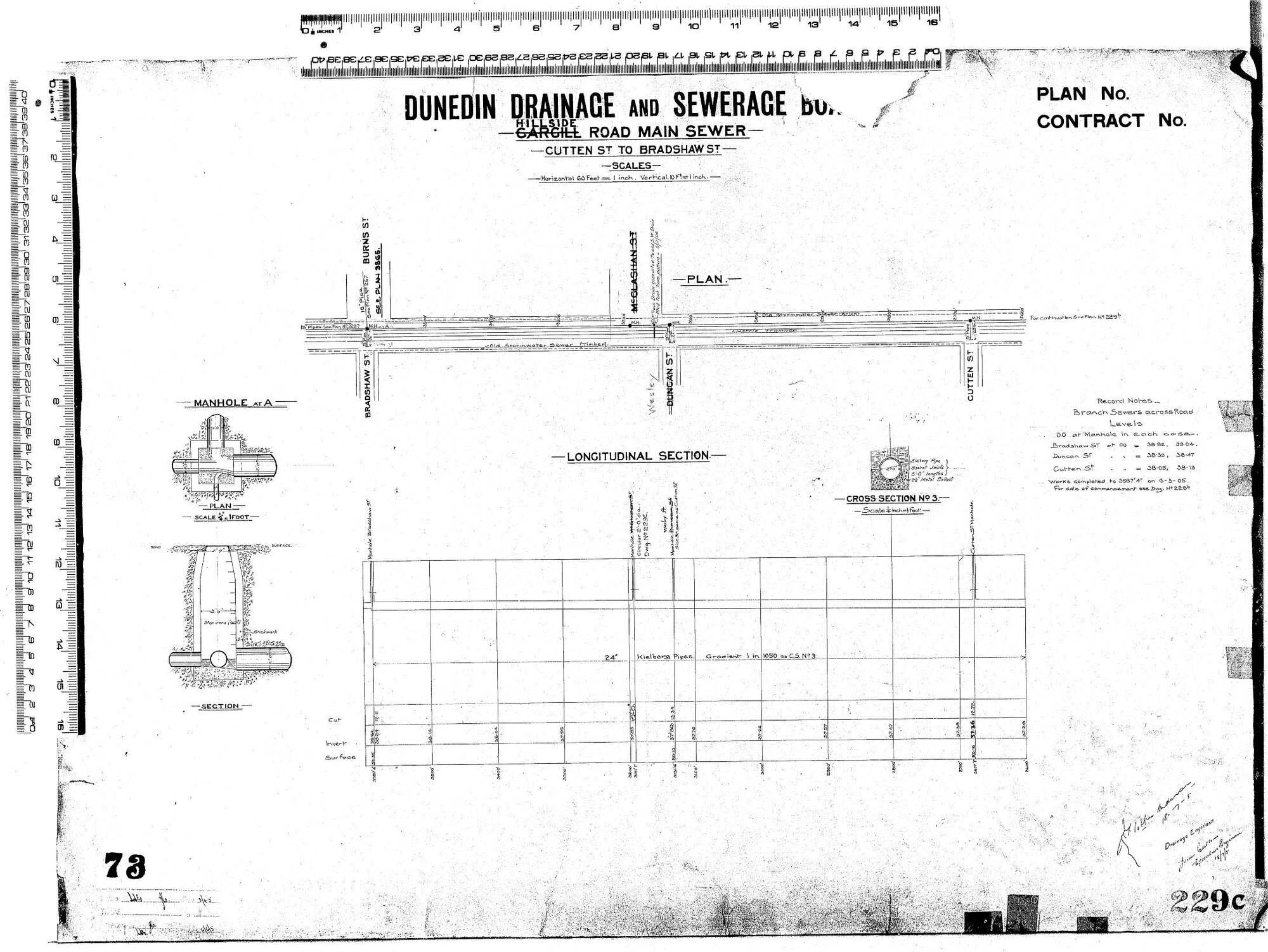 Hillside Road Main Sewer - Cutten Street to Bradshaw Street