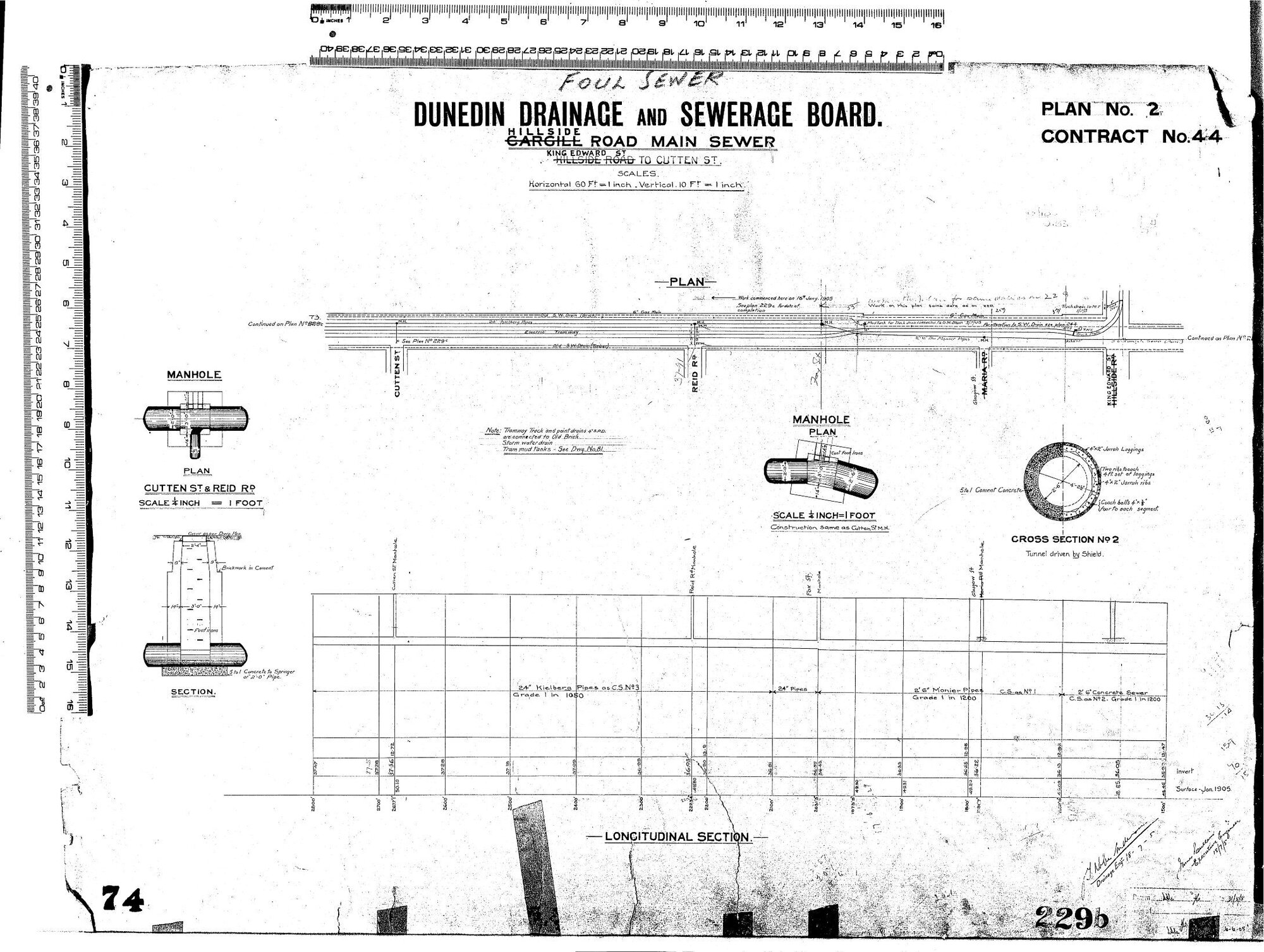 Hillside Road Main Sewer - King Edward Street to Cutten Street - Foul Sewer