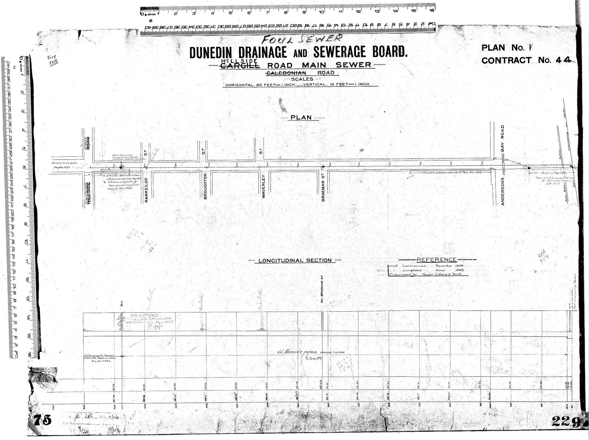 Hillside Road Main Sewer - Foul Sewer