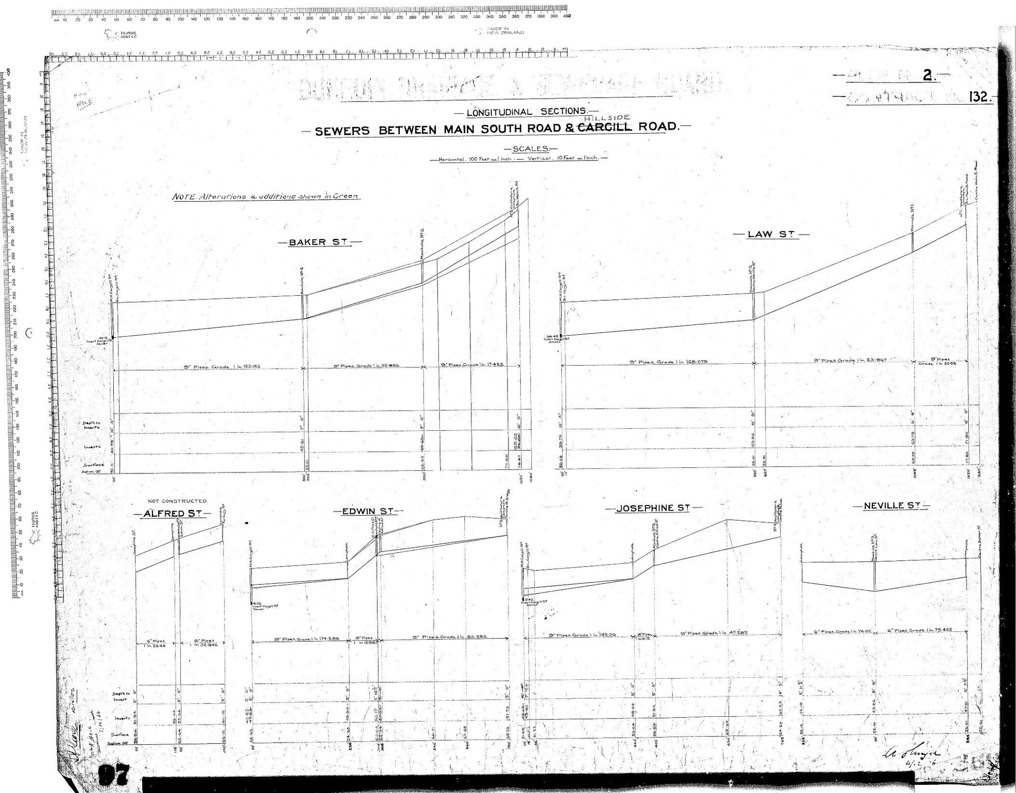 Sewers Between Main South Road &amp; Hillside Road