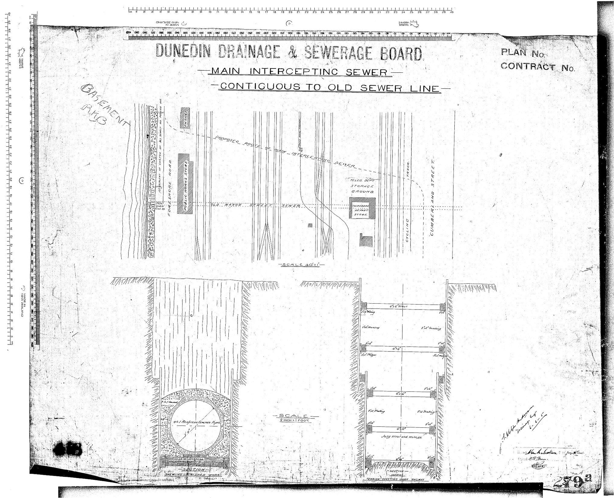 MAIN INTERCEPTING SEWER - CONTINUOUS TO OLD SEWER LINE