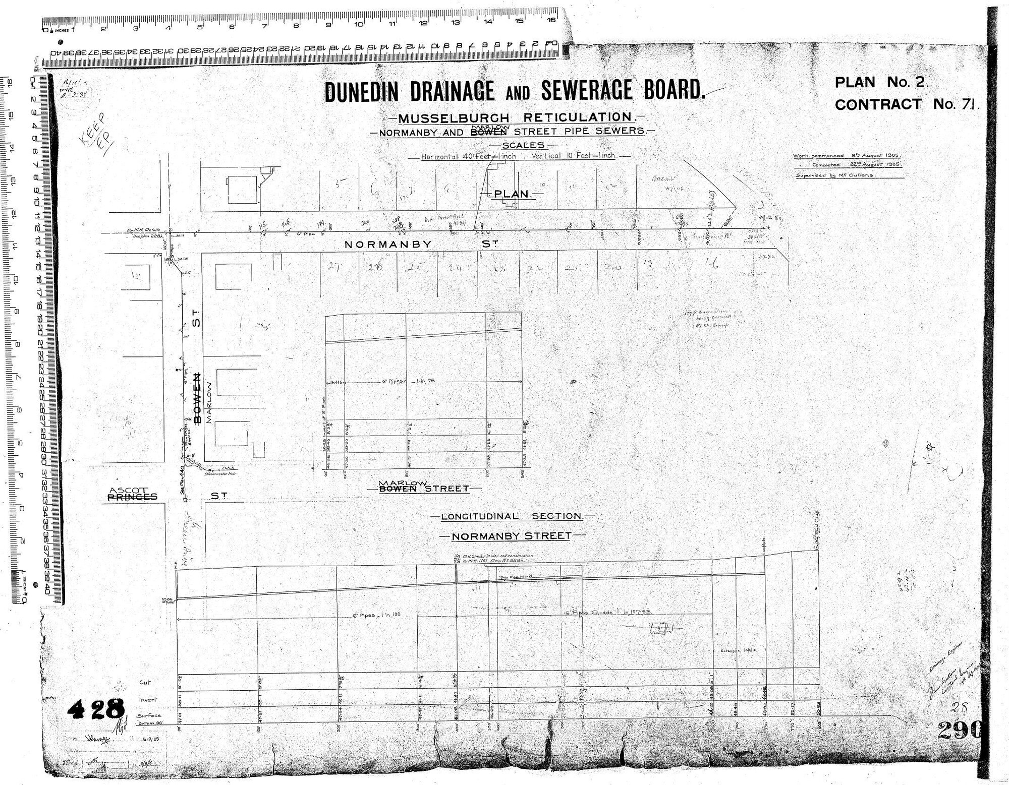 MUSSELBURGH RETICULATION - NORMANBY AND MARLOW STREET PIPE SEWERS