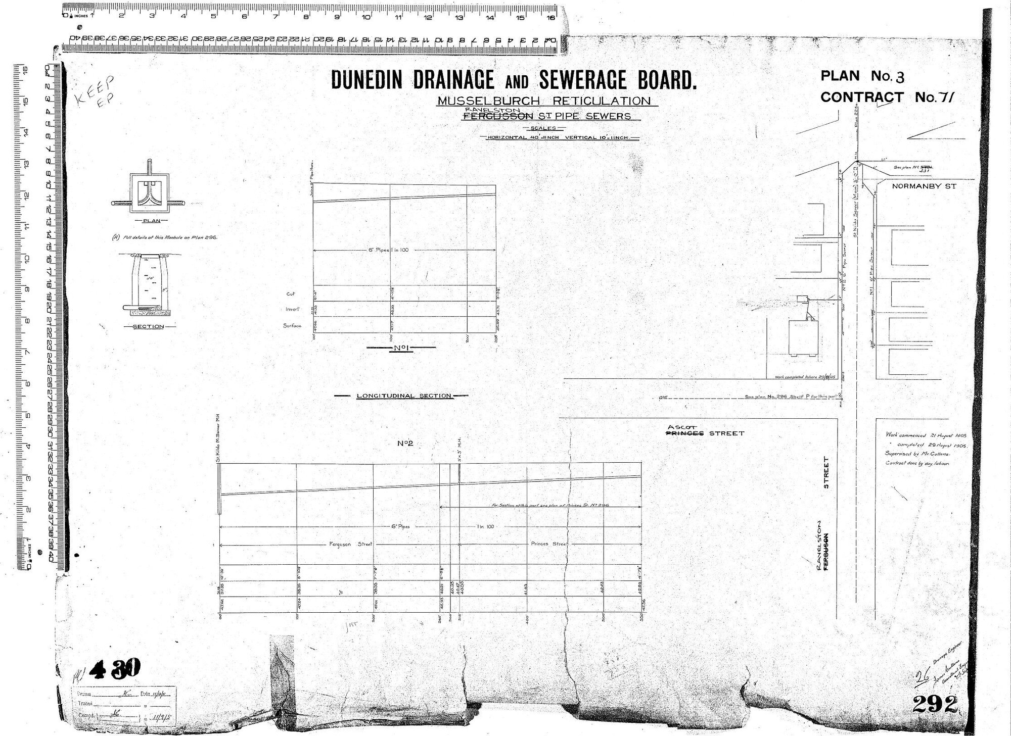 MUSSELBURGH RETICULATION - RAVELSTON ST. PIPE SEWER