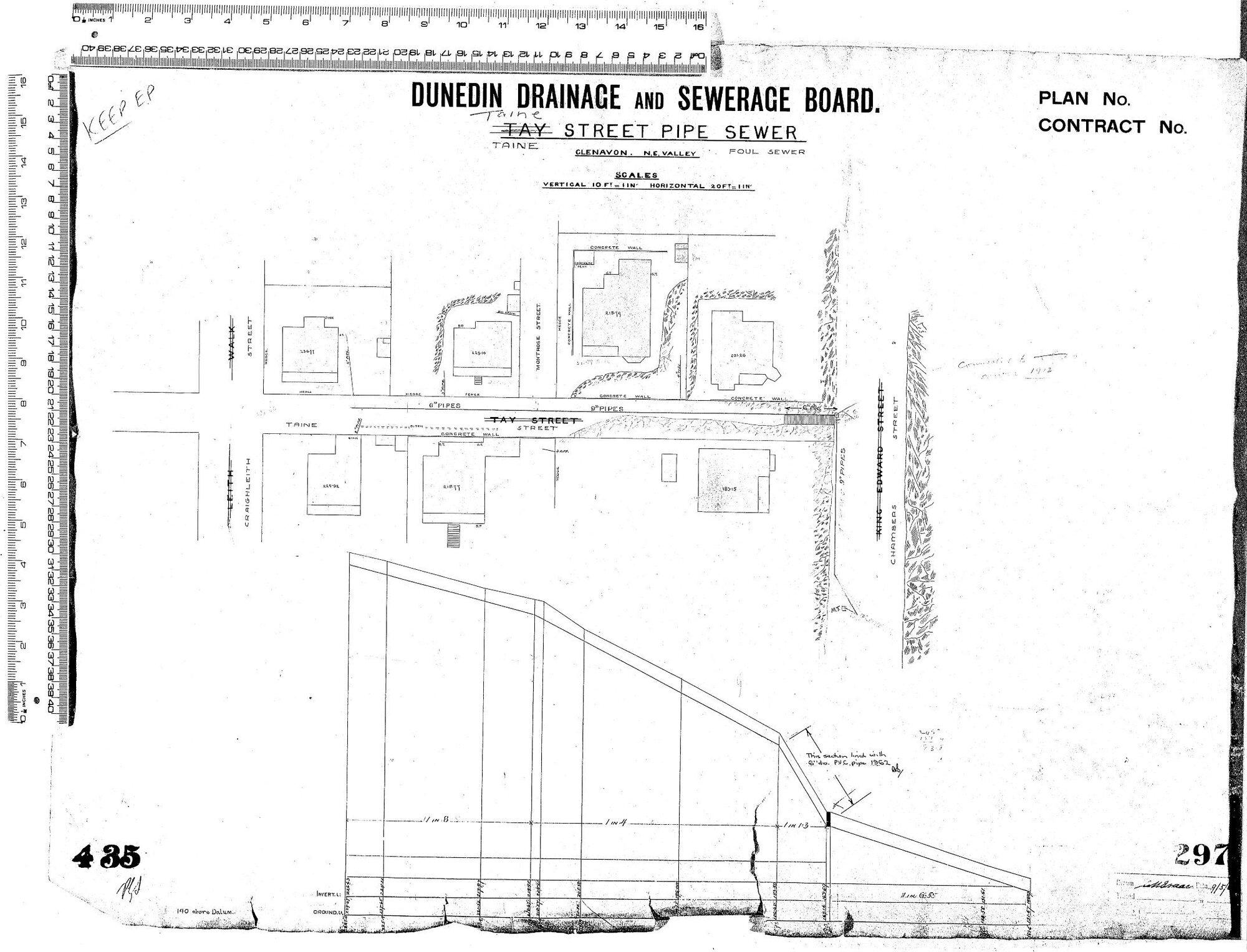 TAINE STREET PIPE SEWER - GLENAVON  N.E. VALLEY - FOUL SEWER
