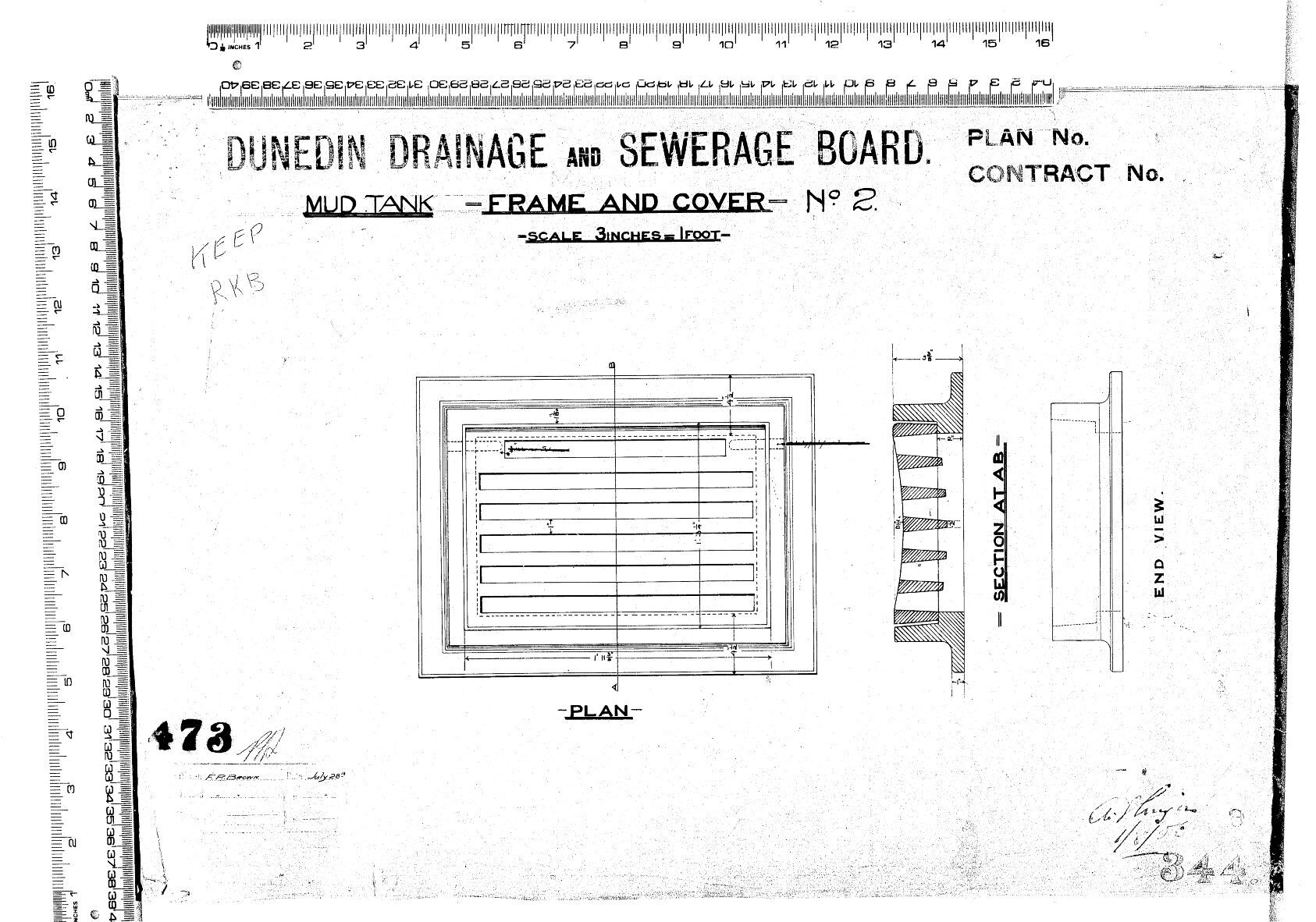 MUD TANK - FRAME AND COVER - No.2