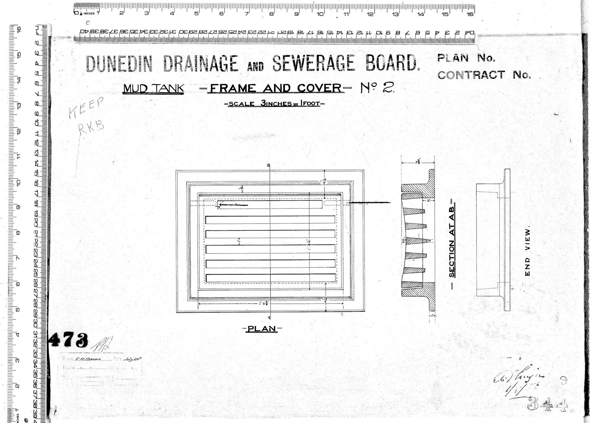 MUD TANK - FRAME AND COVER - No.2