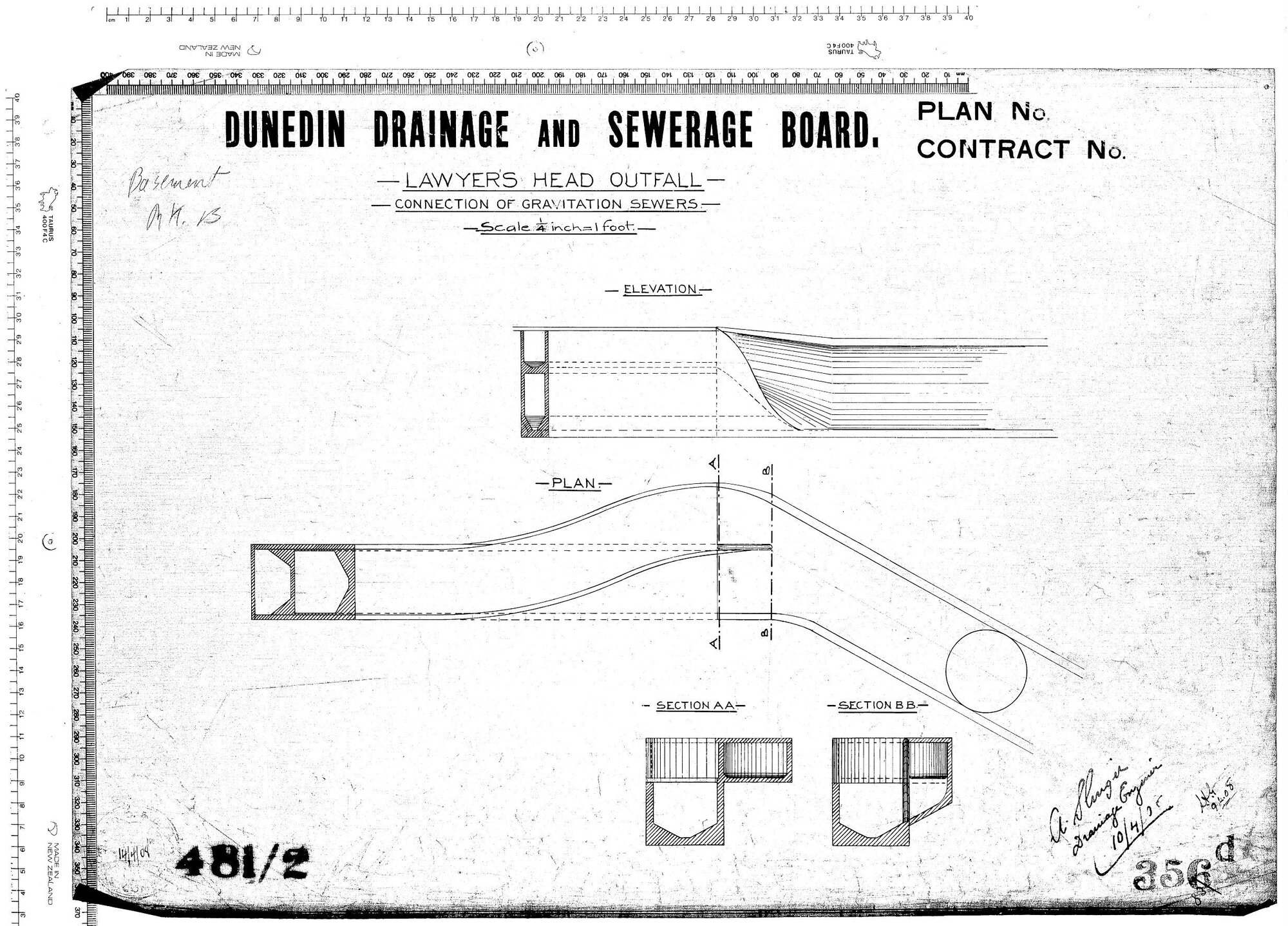 LAWYERS HEAD OUTFALL - CONNECTION OF GRAVITATION SEWERS 