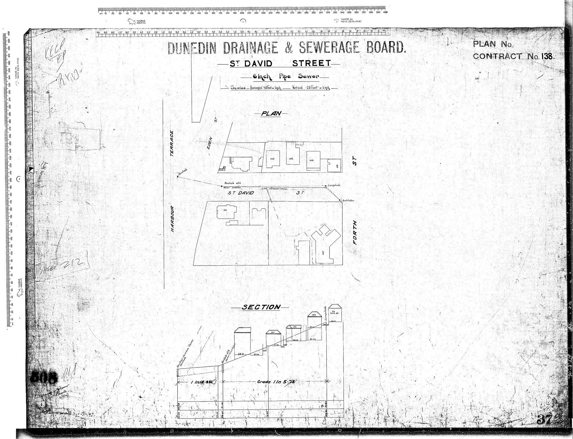 ST David ST - 6" pipe sewer